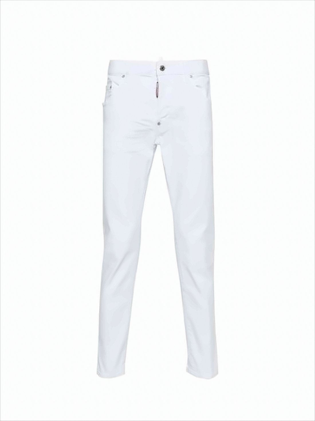 Slim-Fit Denim Pants with Tapered Leg