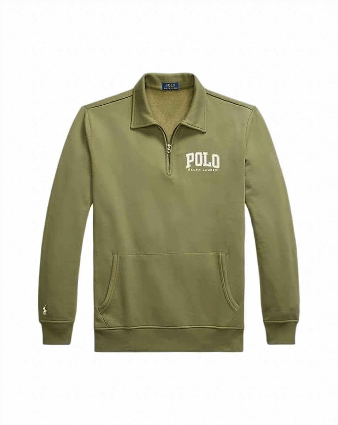 Kangaroo Pocket Pullover with Quarter-Zip