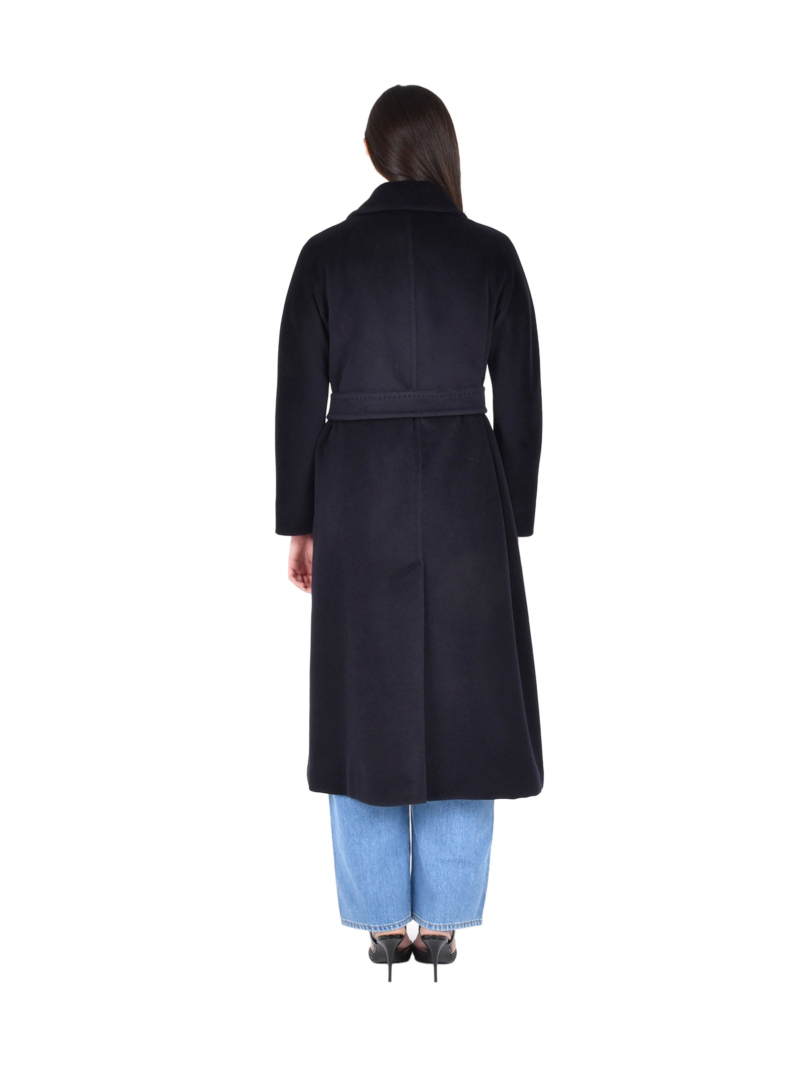 Midi Wrap Coat In Wool-Beaver Blend