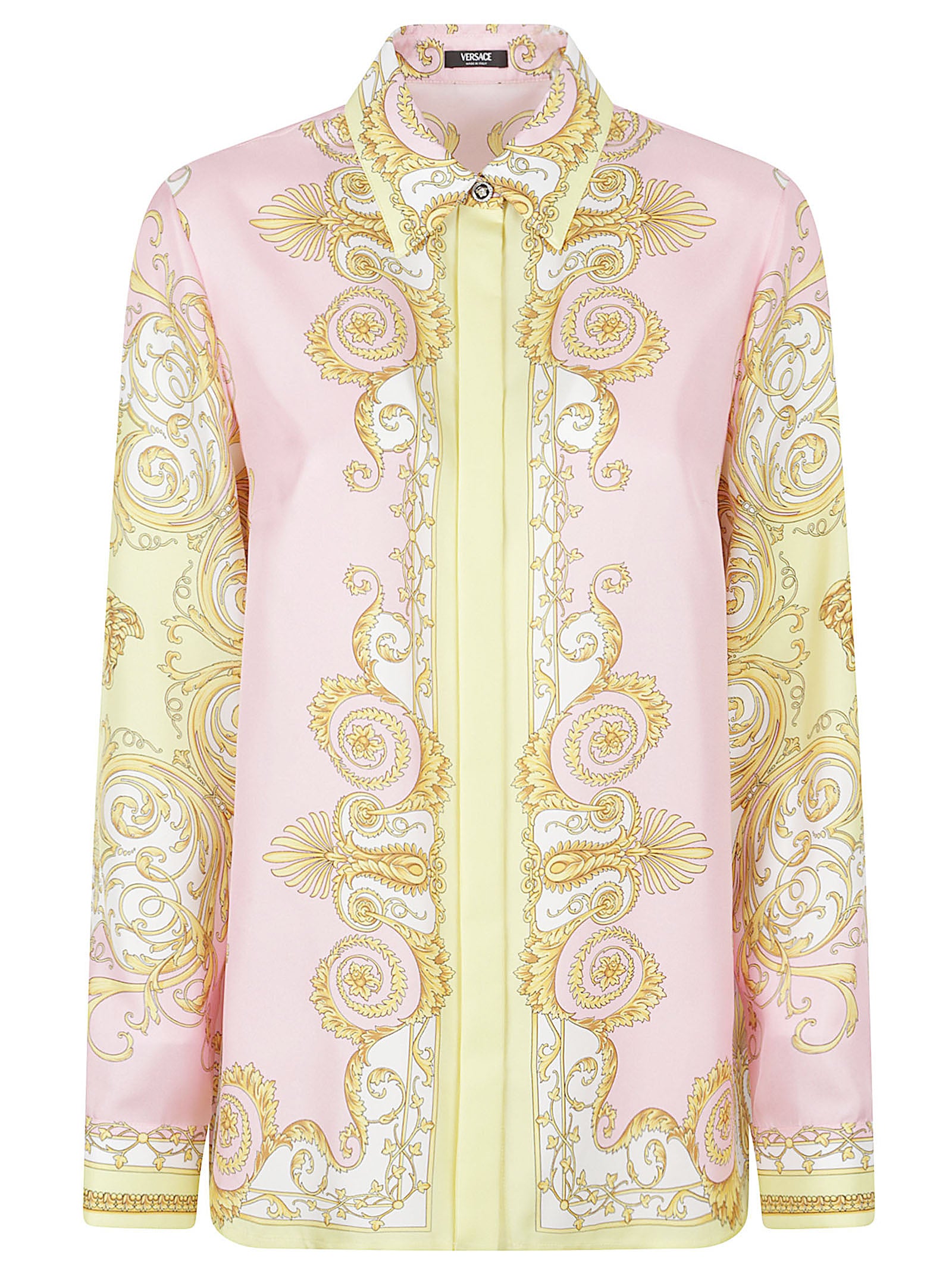 Silk Twill Shirt With Spring Barocco Print