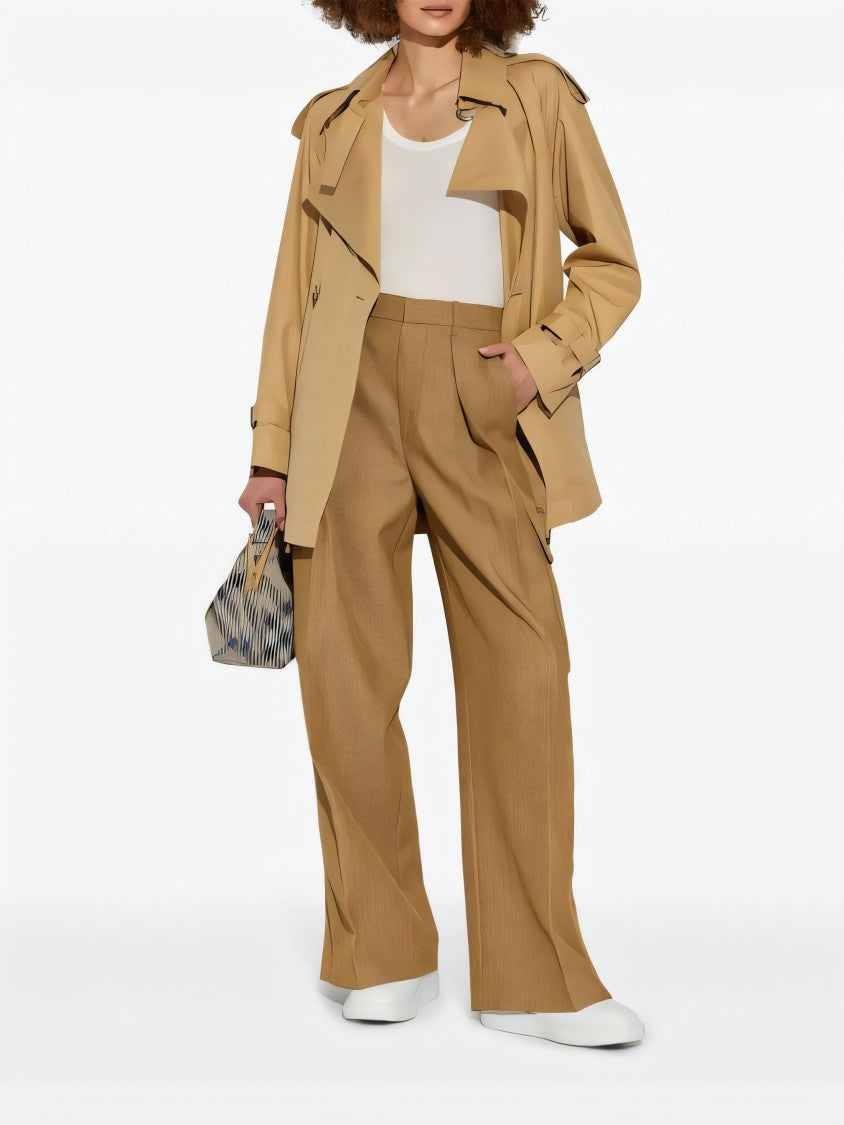 Classic Trench Coat with Belted Waist