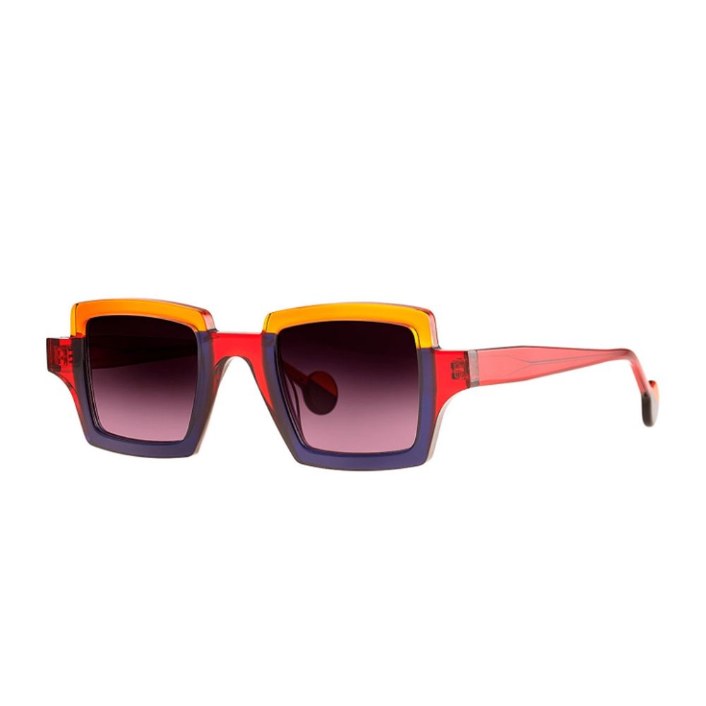 Orphisme Square Acetate Sunglasses with Bold Color Play