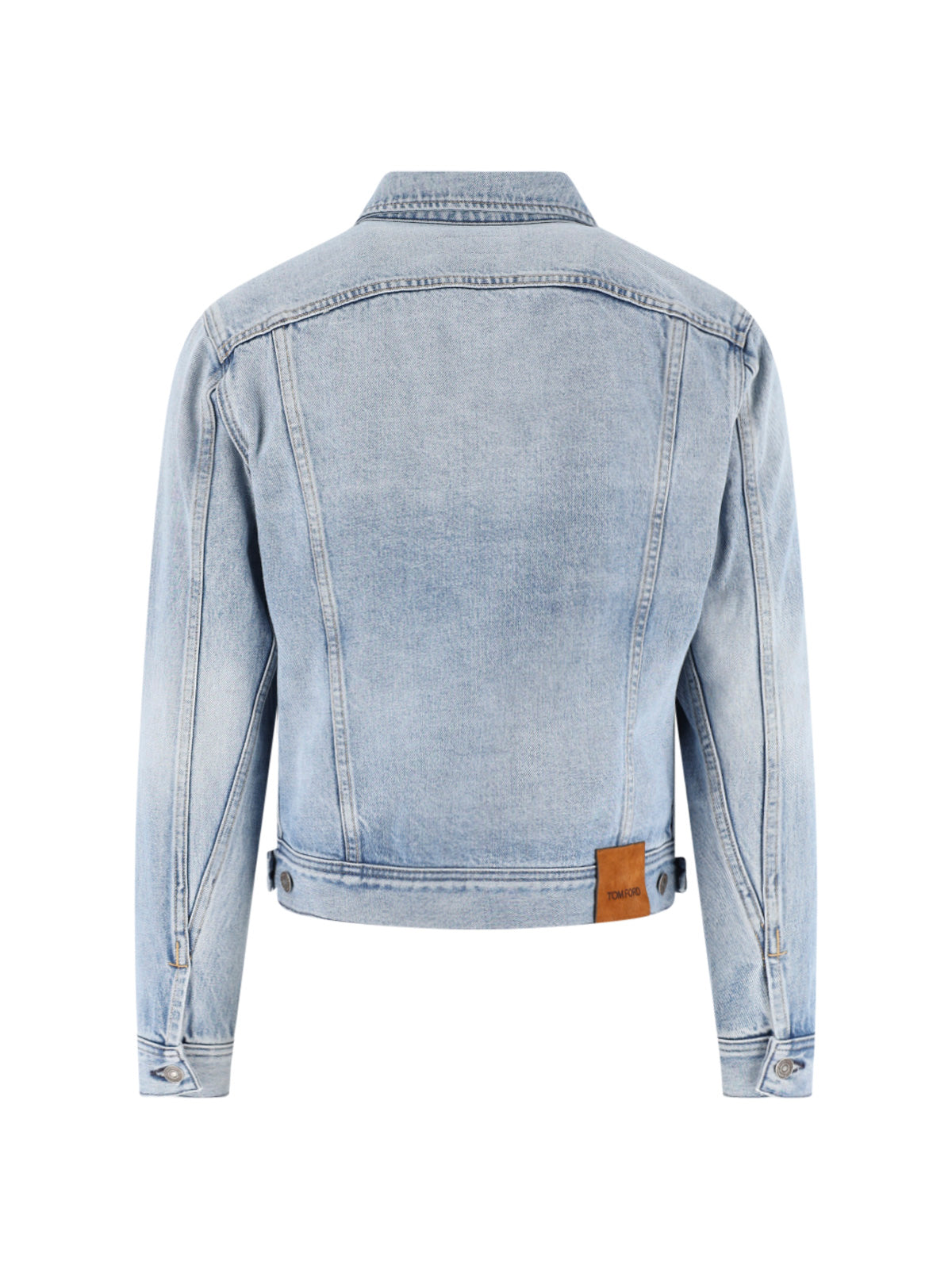 Light Wash Tailored Cropped Denim Jacket