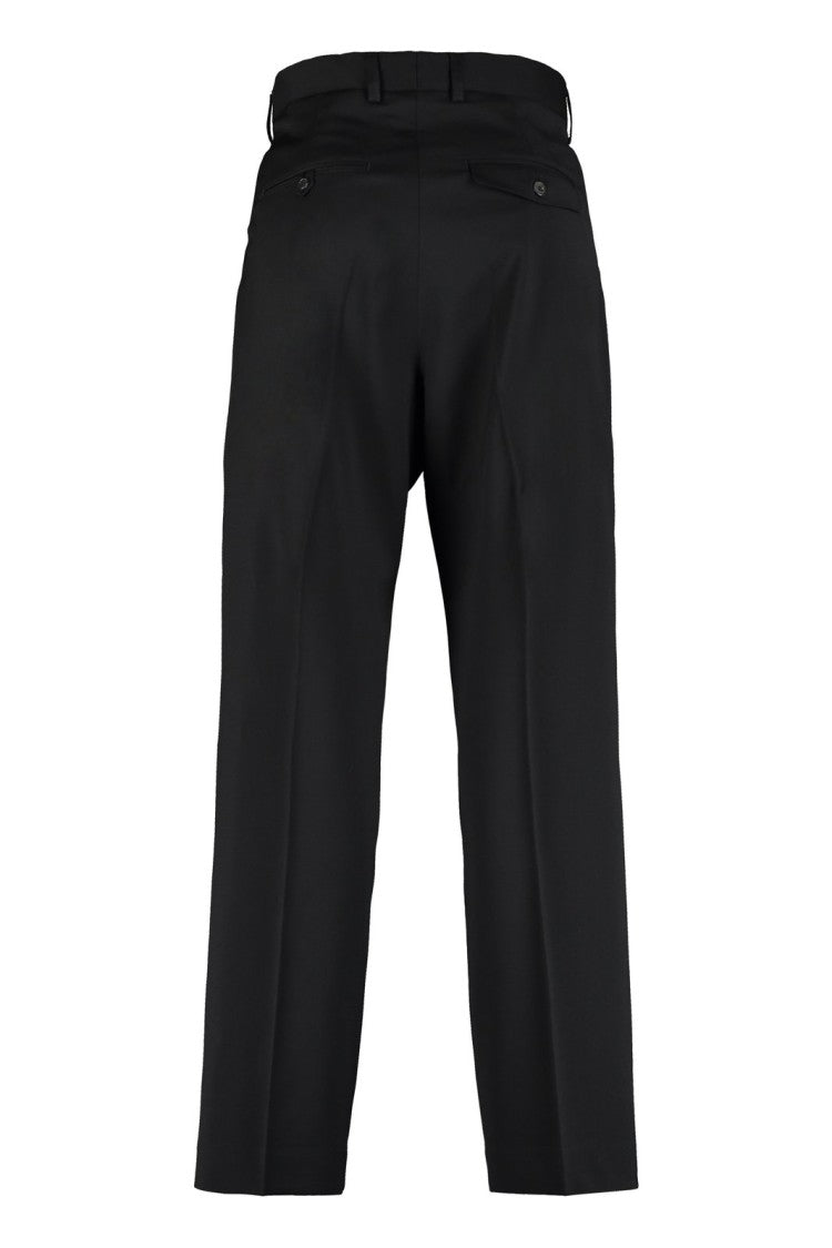 Tailored Straight Pants with Classic Waistband