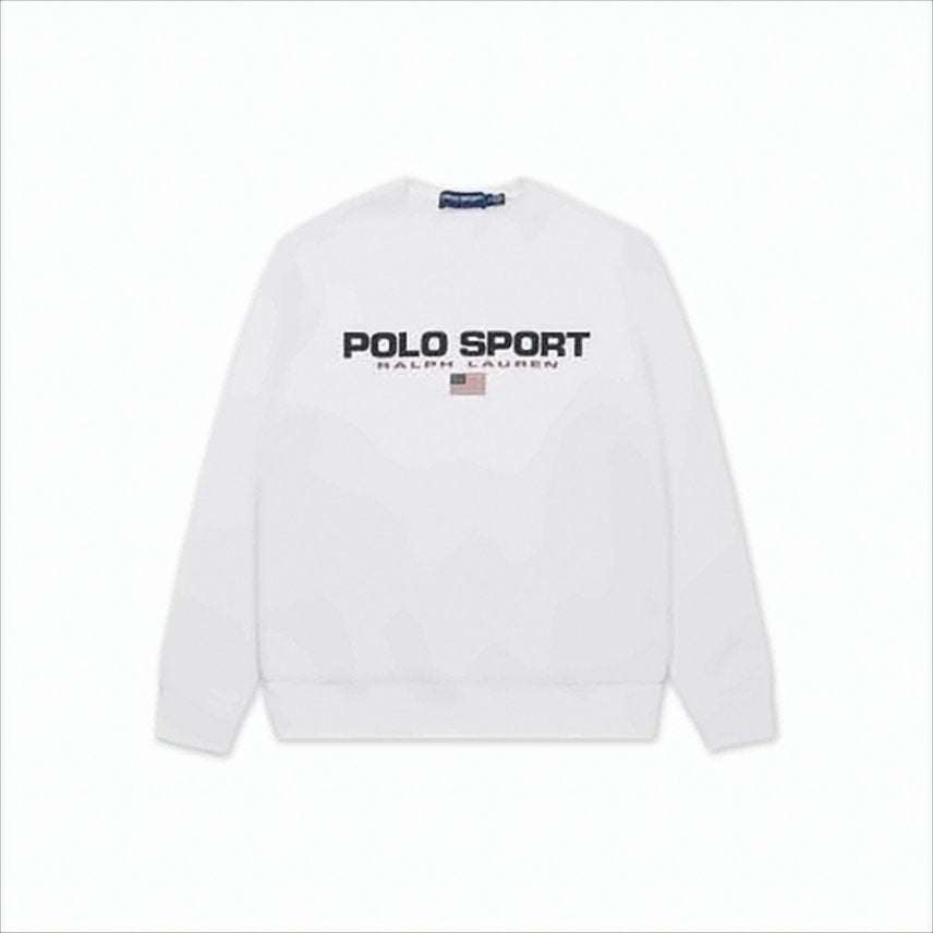 White Fleece Sweatshirt With Bold Logo