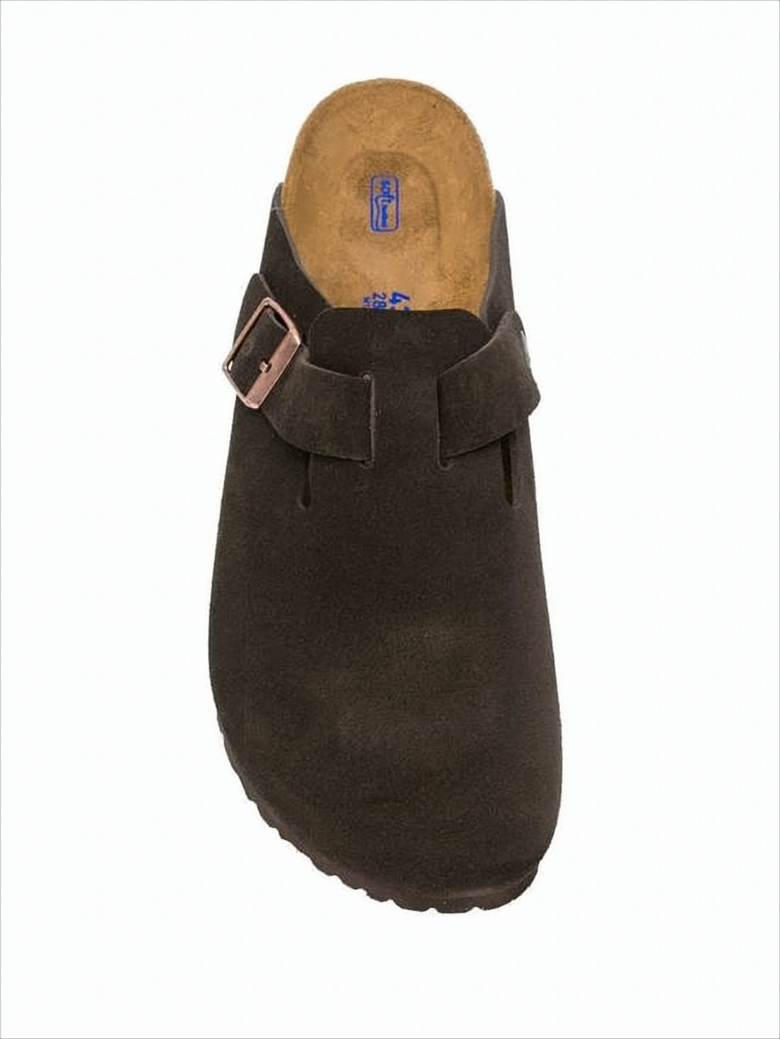 Closed-Toe Leather Mule With Adjustable Strap