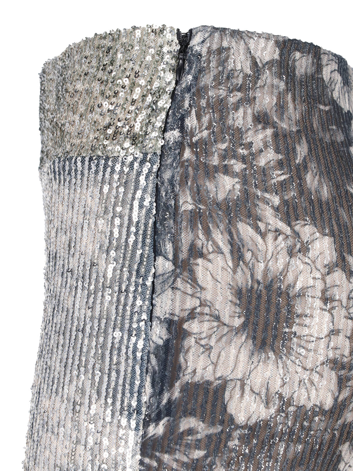 Monochrome Patchwork Floral Sequin Trousers
