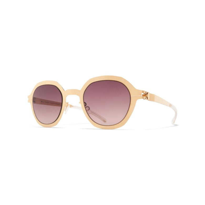 Maureen Geometric Frame Sunglasses in Soft Peach
