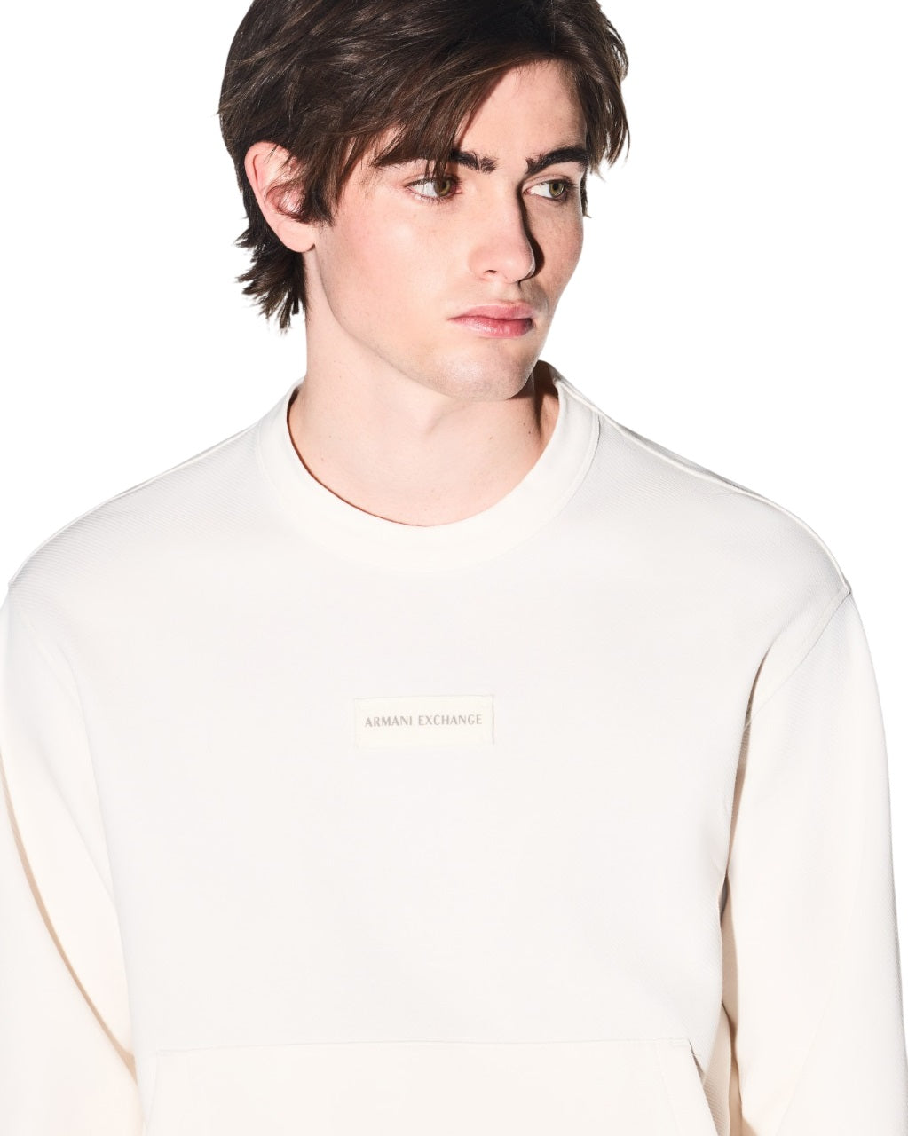 White Sweatshirt with Minimalist Design