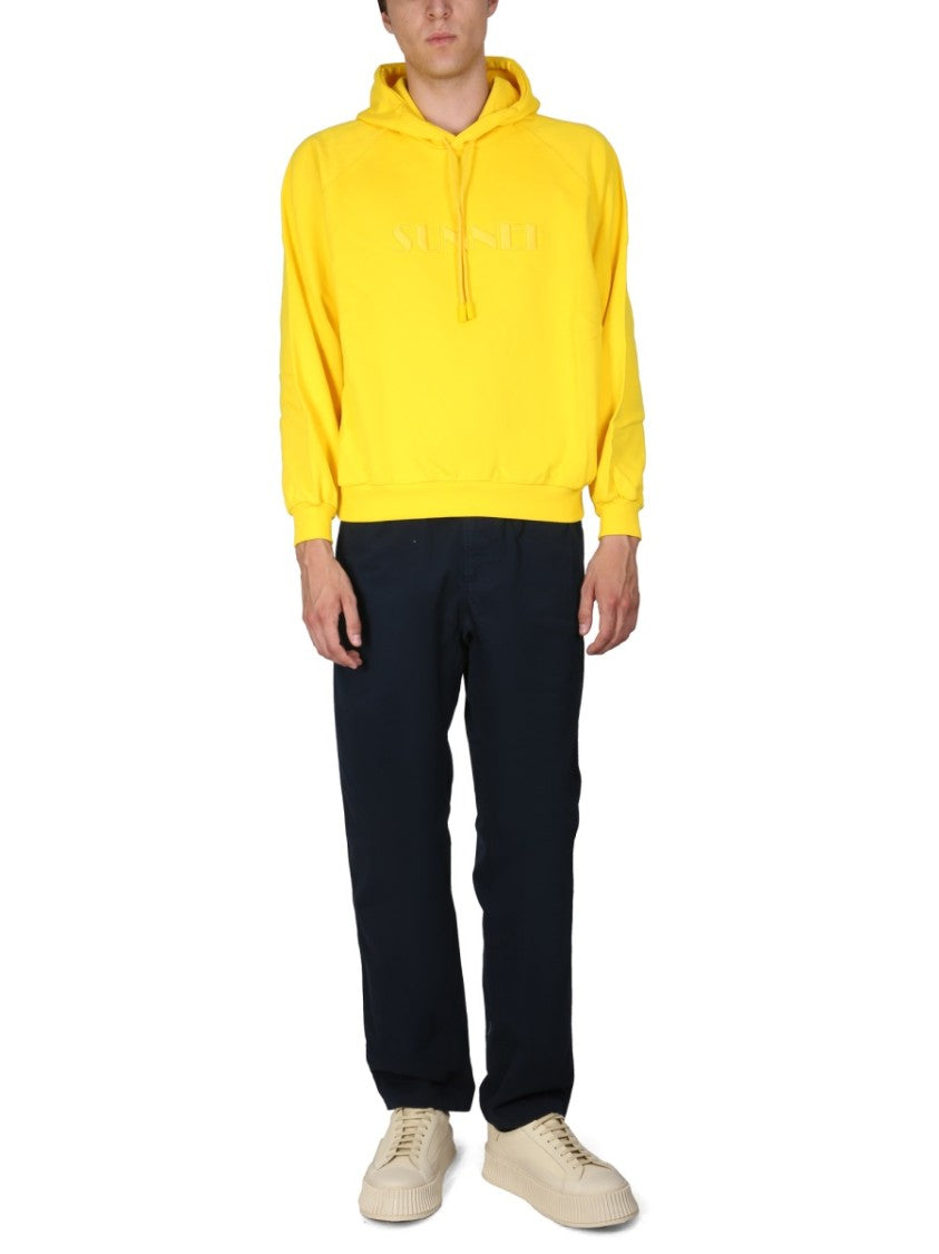Relaxed-Fit Drawstring Hood Sweatshirt
