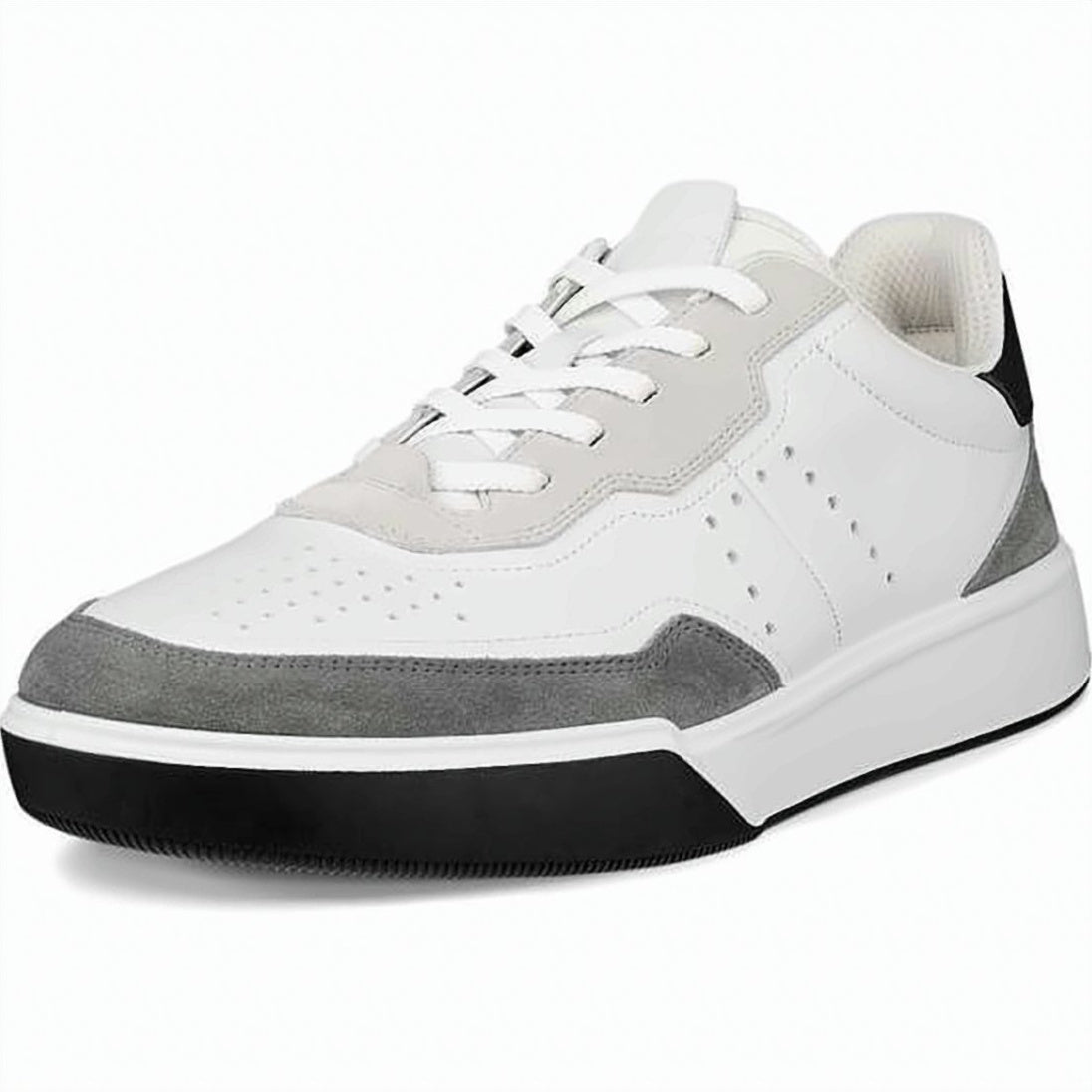 Low-Top Sneakers with Perforated Leather Upper
