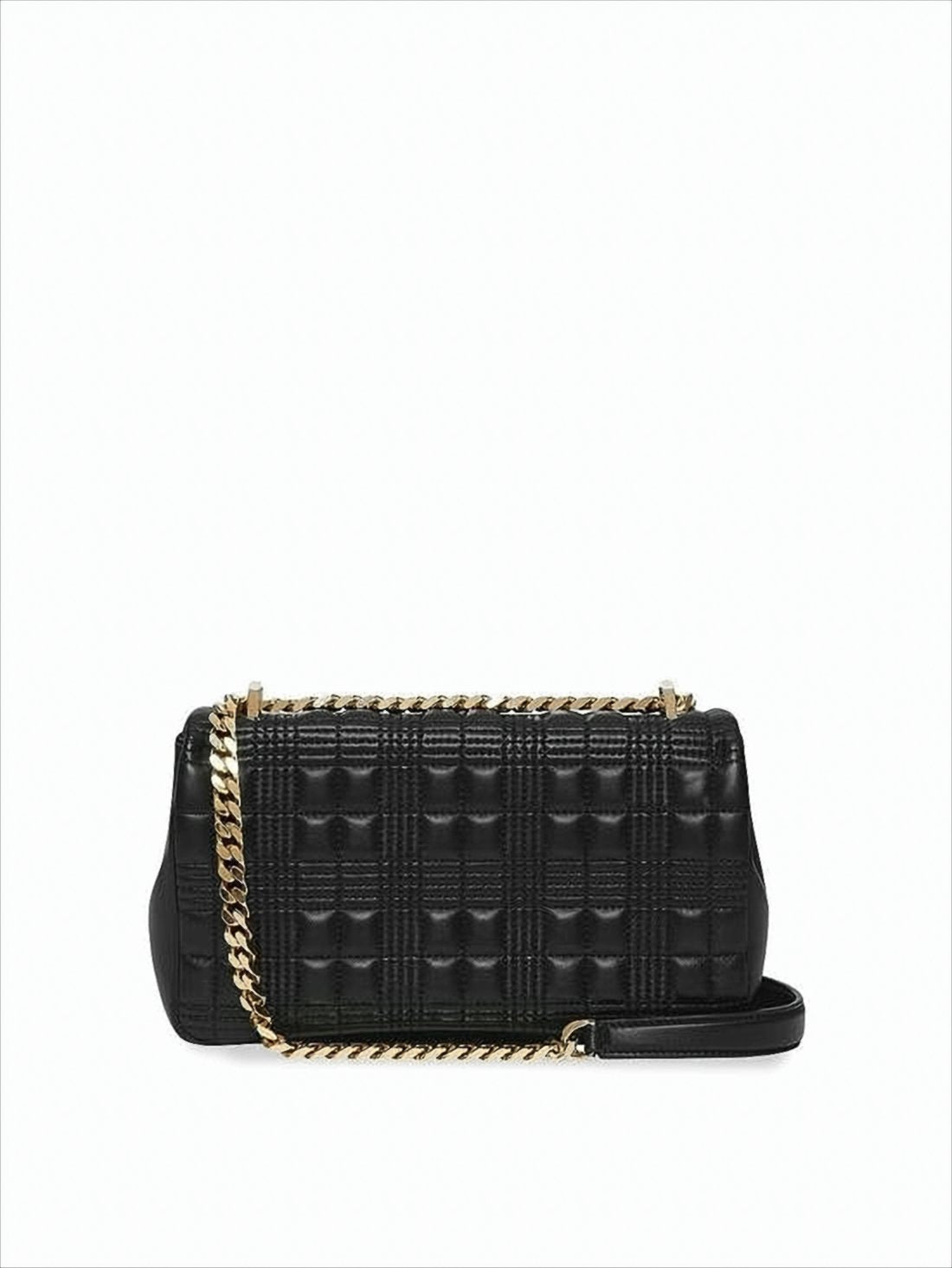 Quilted Lamb Leather Crossbody Bag with Signature Detailing