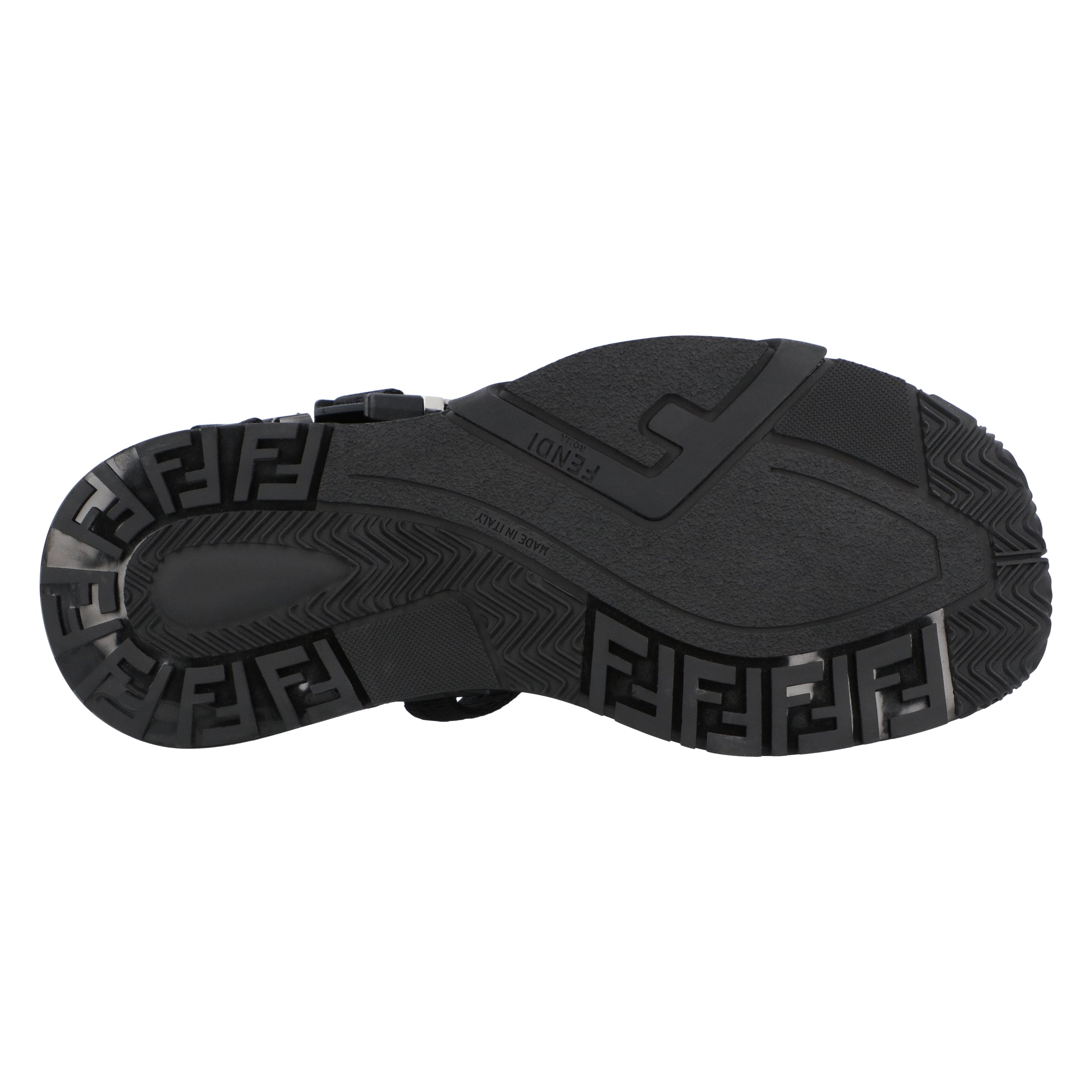 Black Rubber Sandals With Adjustable Straps