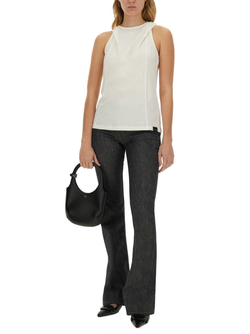 Relaxed Fit White Top