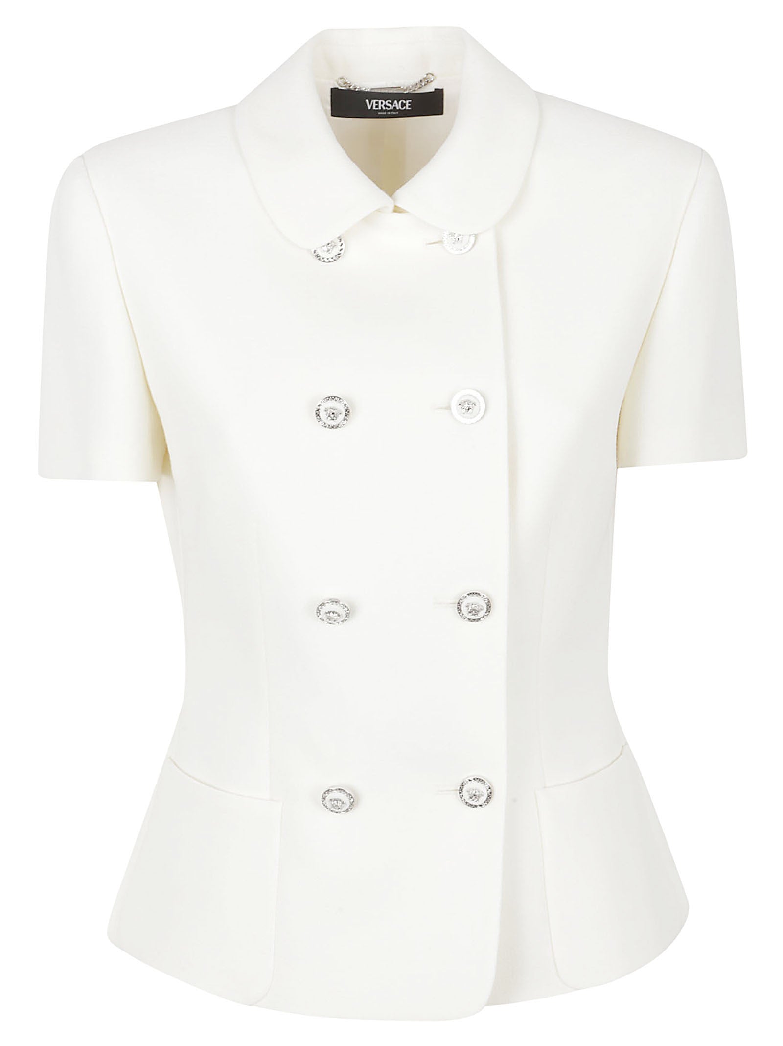Double-Breasted White Jacket