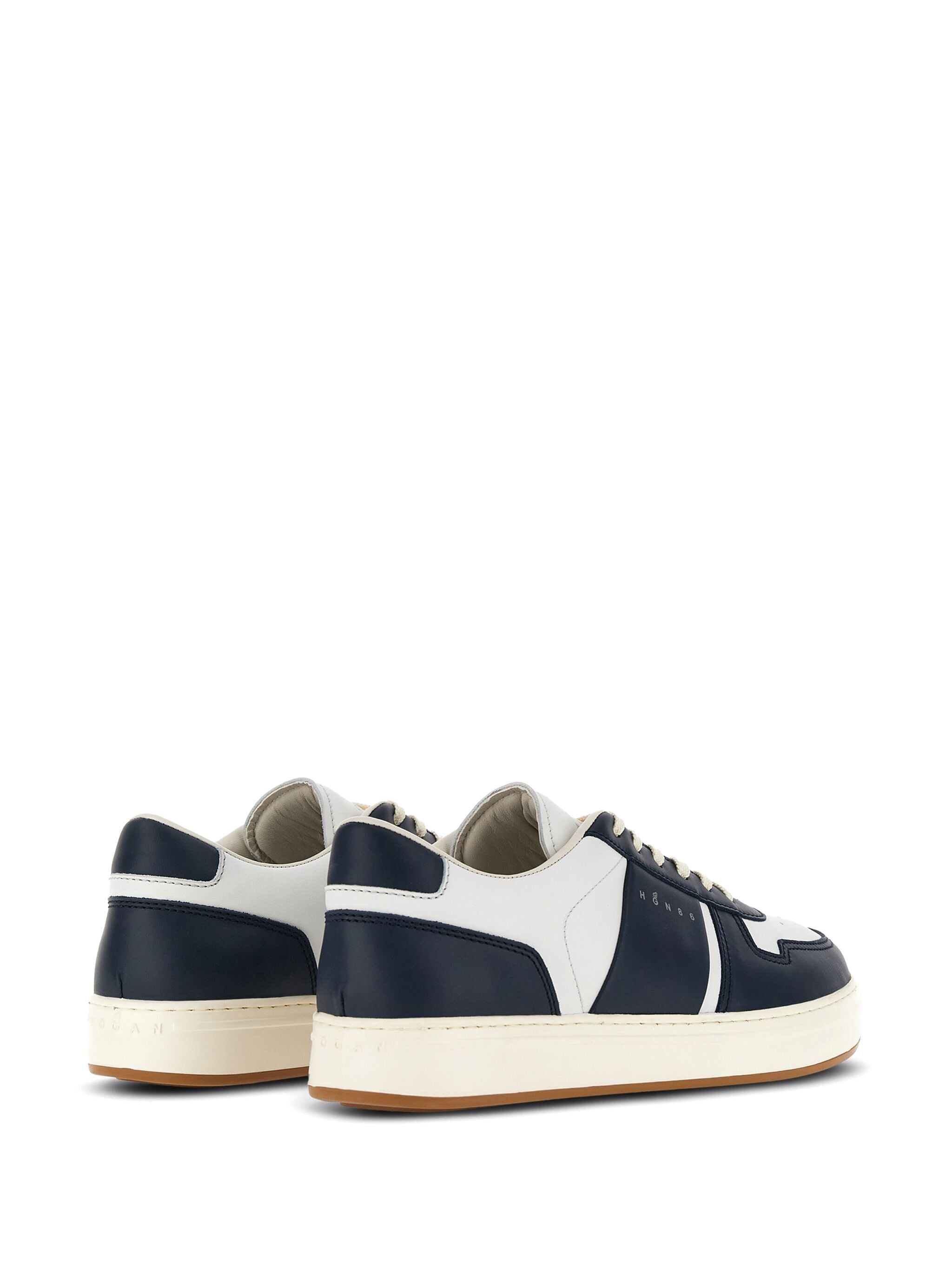 White Minimalist Nappa Leather H-TV Sneakers