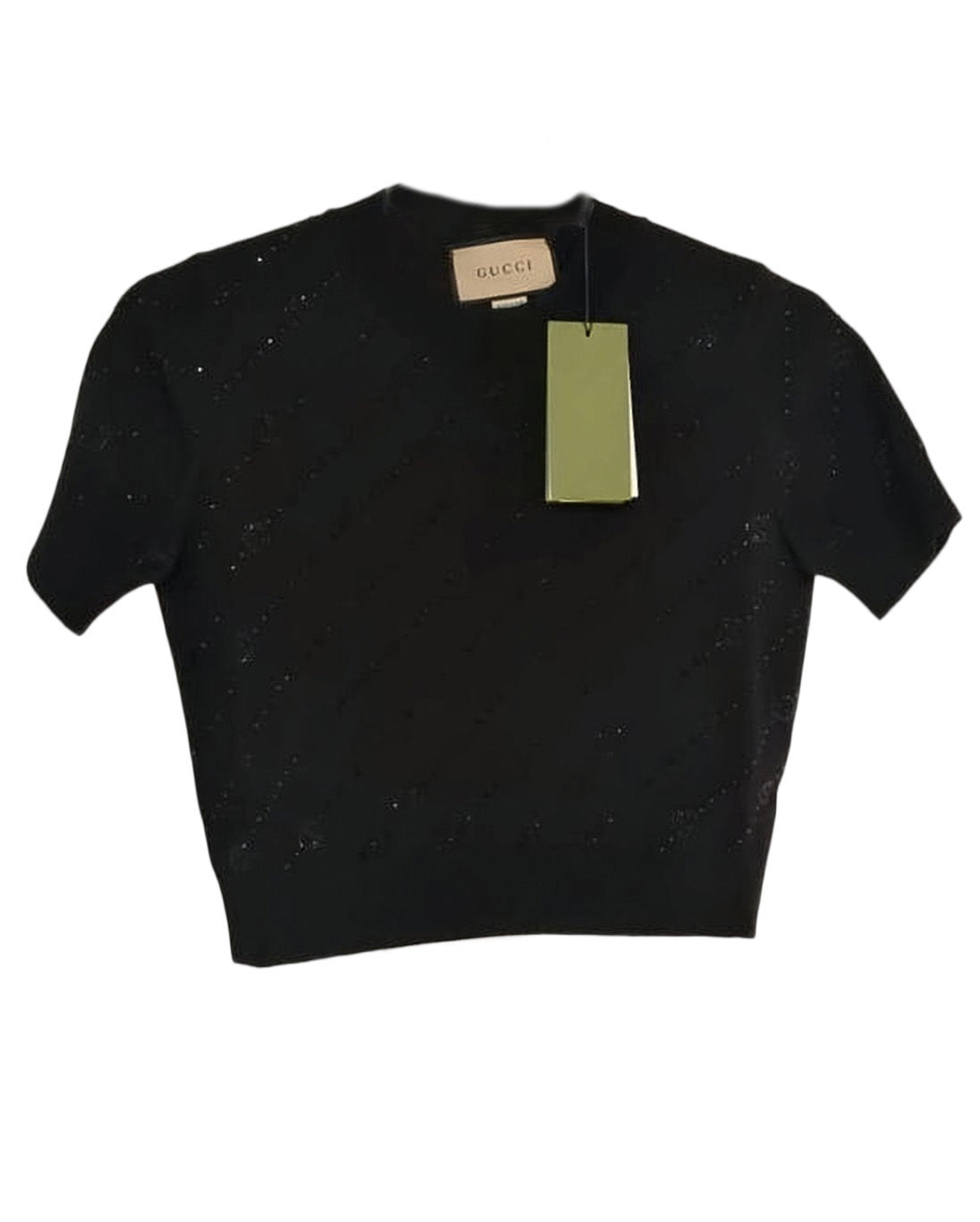 Cropped Black Cashmere Sweater