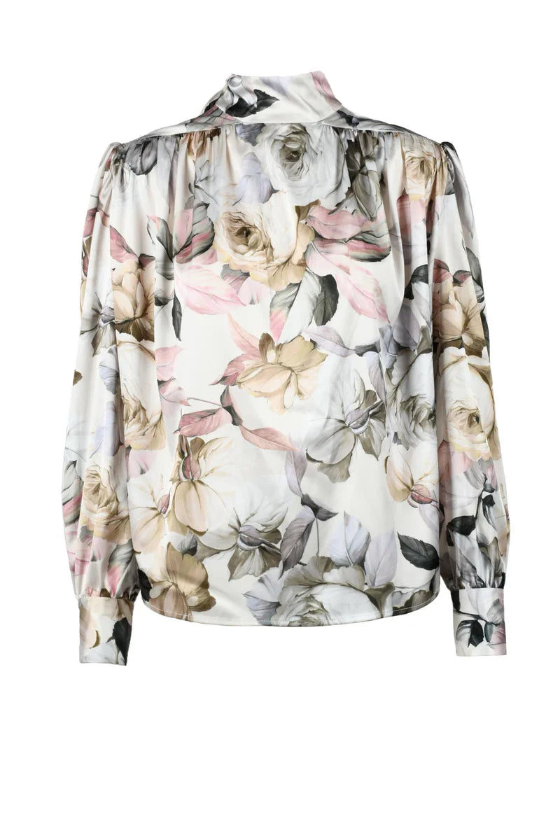 Polyester and Elastane Blouse - Multicolor