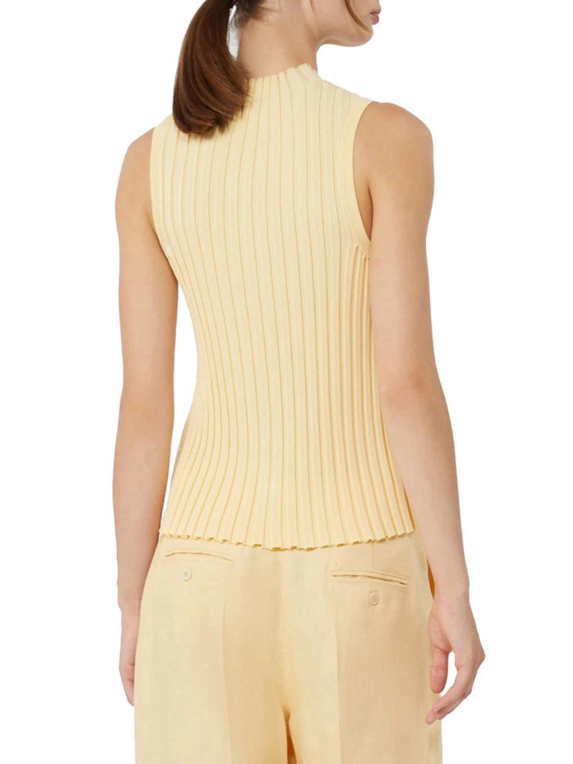 Light Yellow Wkdbautta Silk Camisole