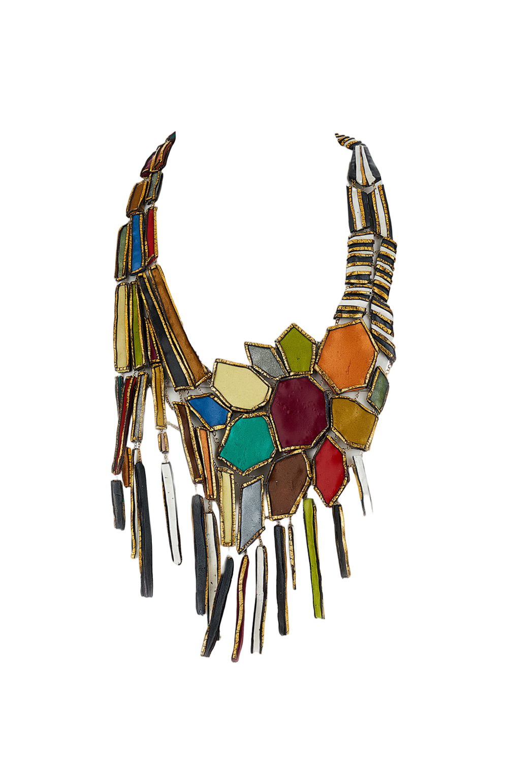 Irregular Geometric Handmade Necklace With Classic Clasp