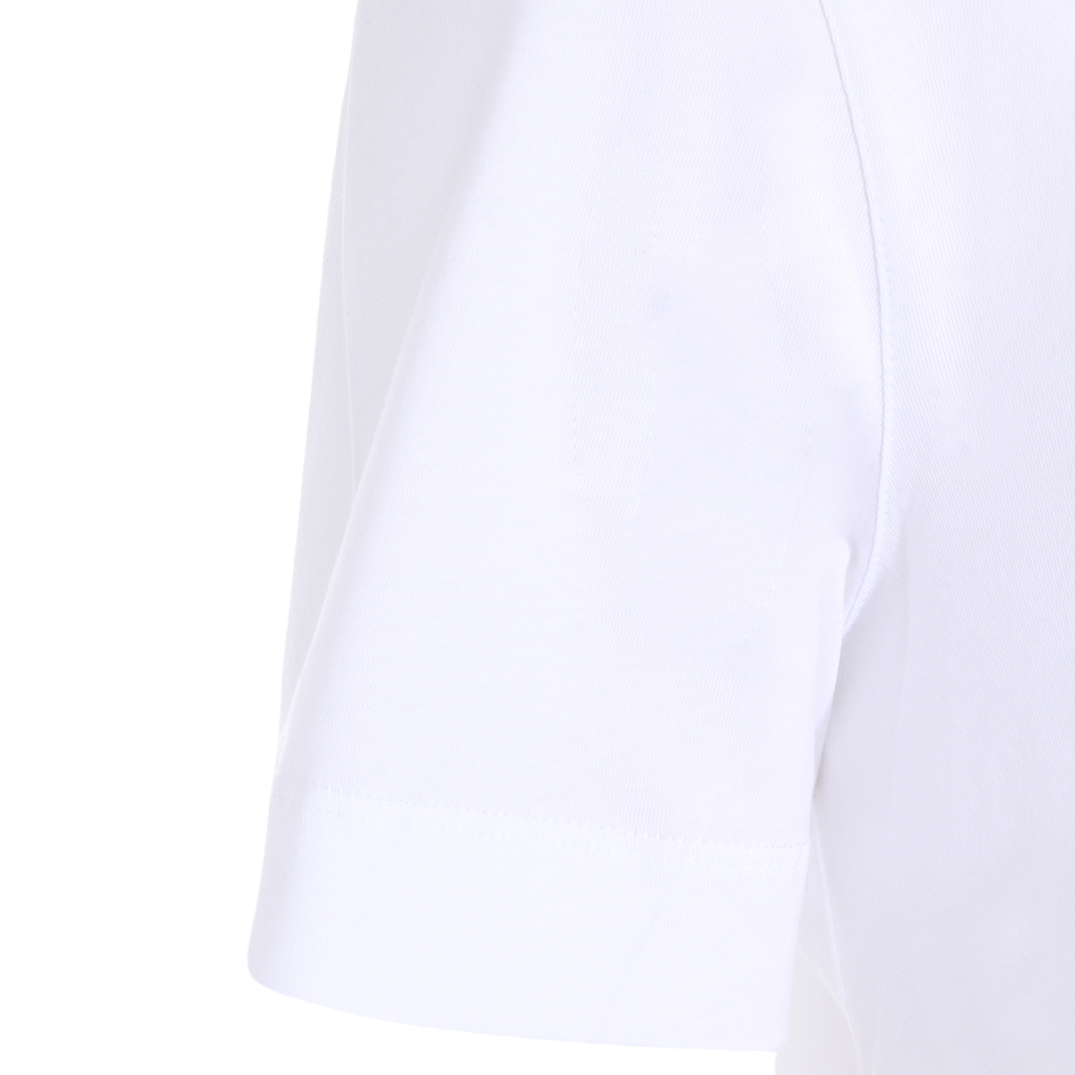 Short-Sleeve White T-Shirt with Crew Neckline and
