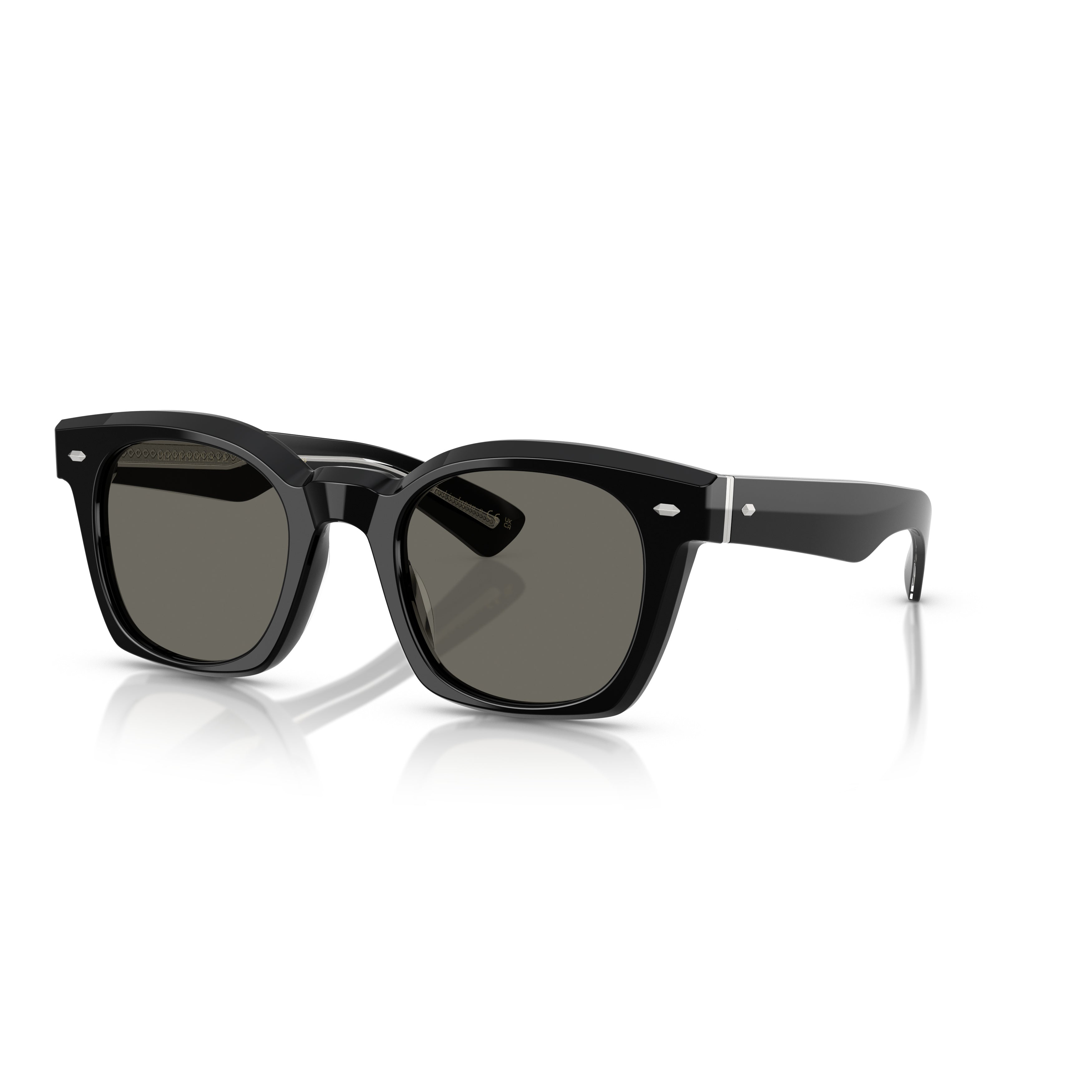 0ov5498su Square Acetate Sunglasses with Glossy Black Finish