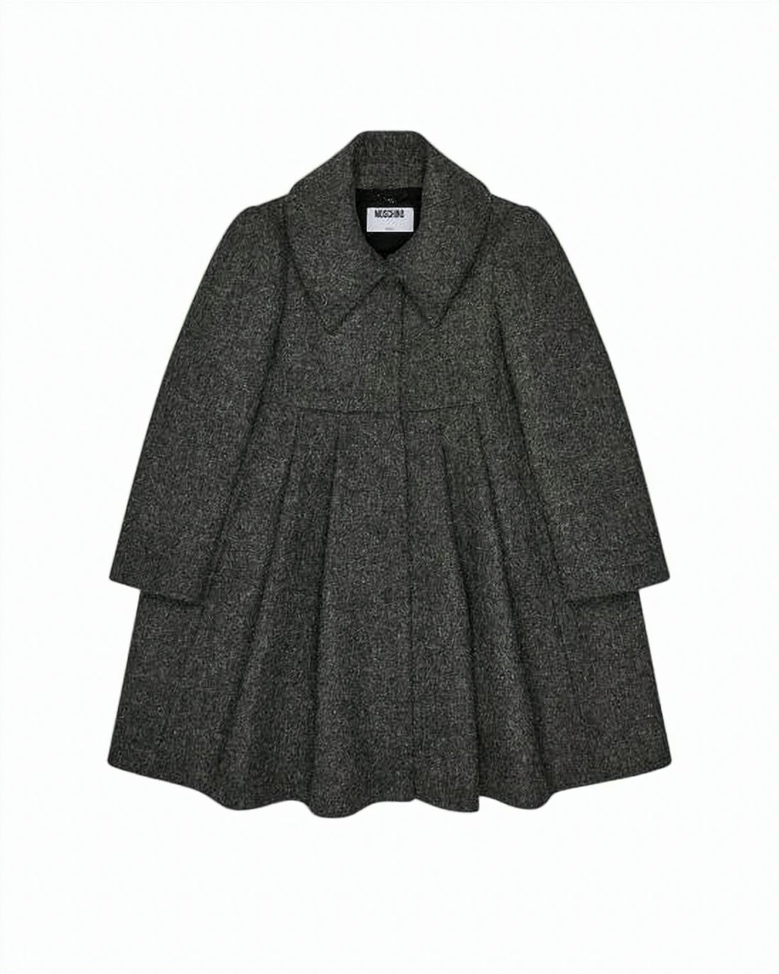 Structured Dark Grey Flared Moschino Coat