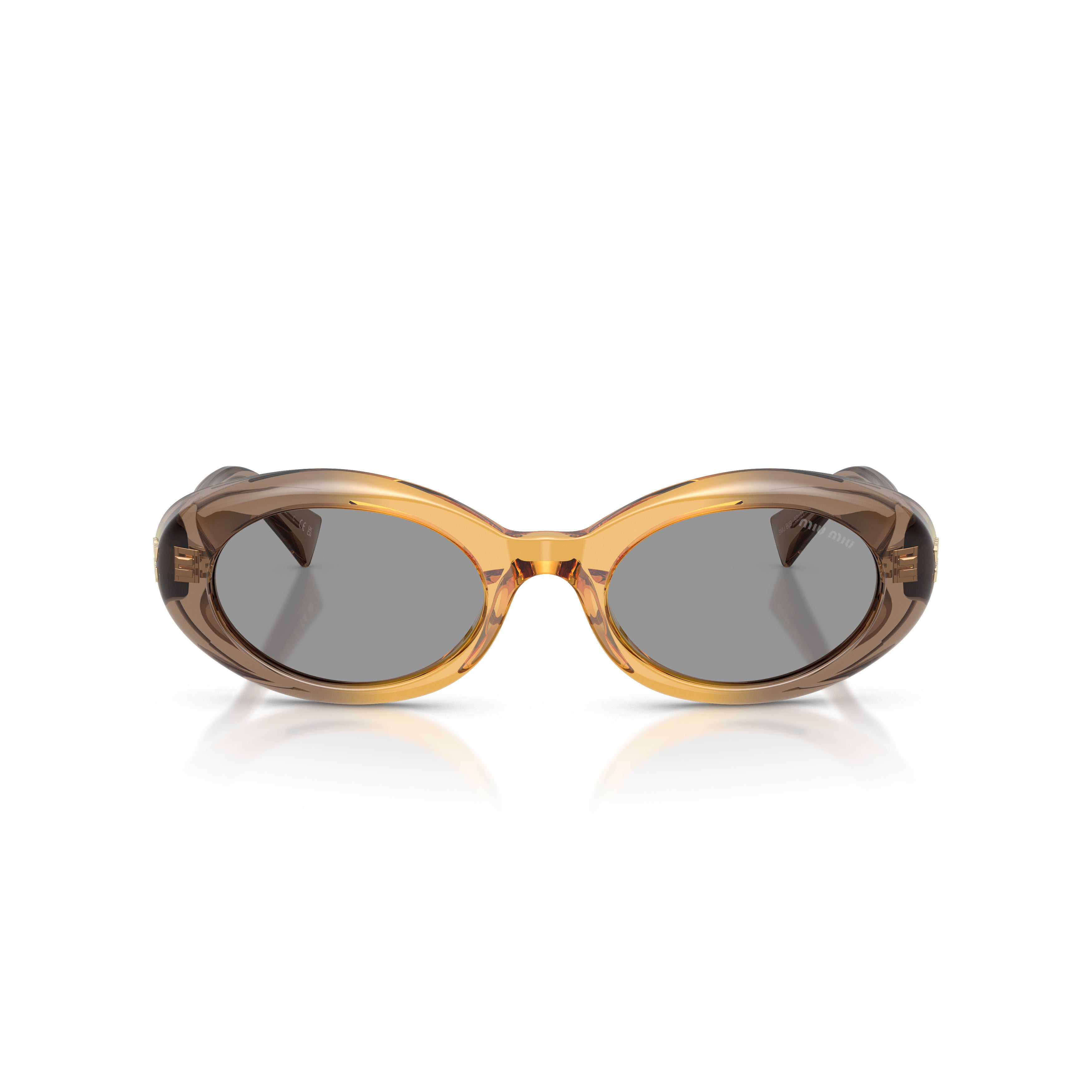 0mu B09s Translucent Acetate Oval Sunglasses