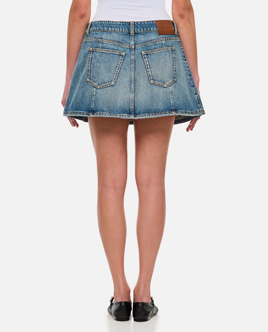 Stone Washed Miniskirt
