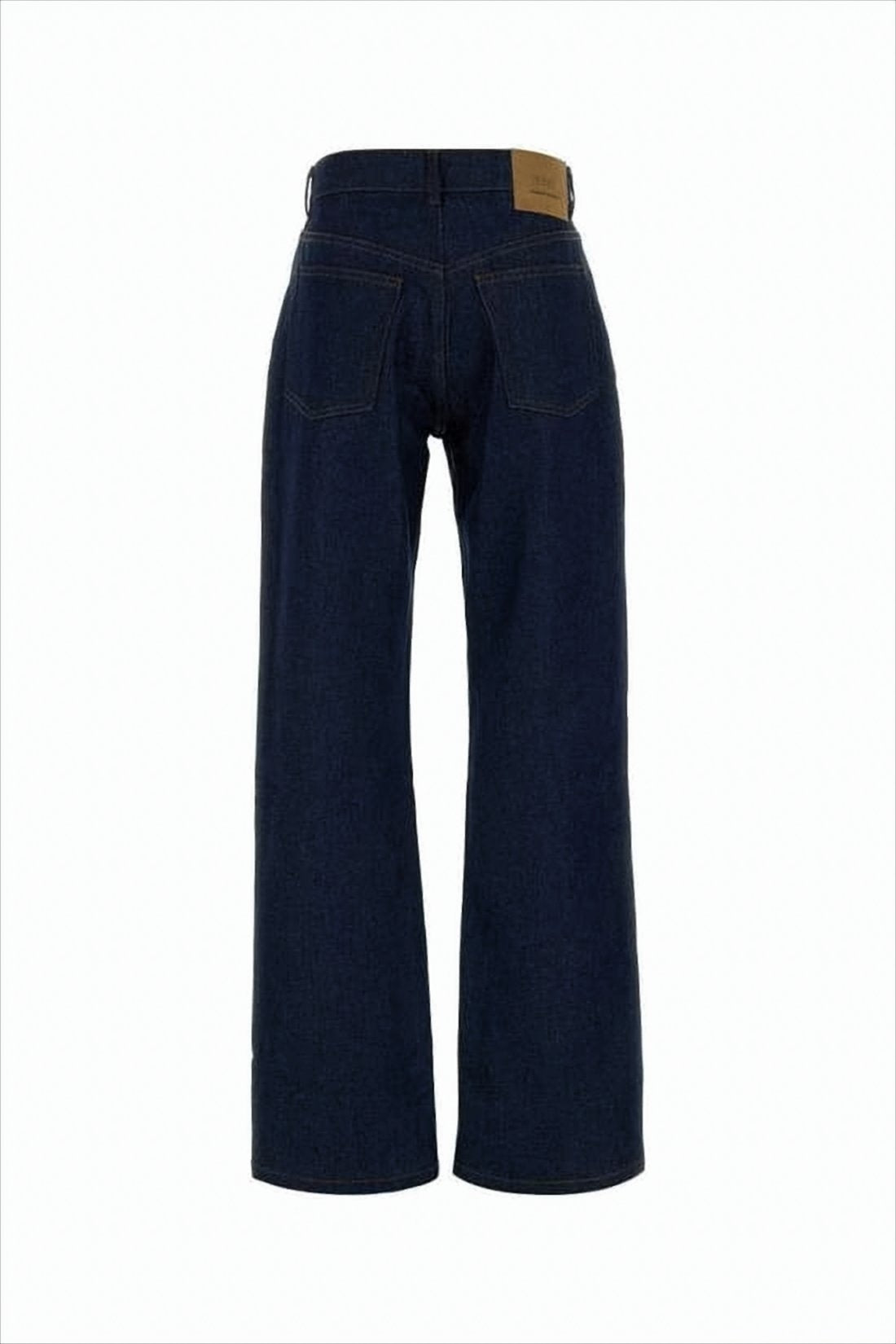 Wide-Leg Denim Pants with High Waist