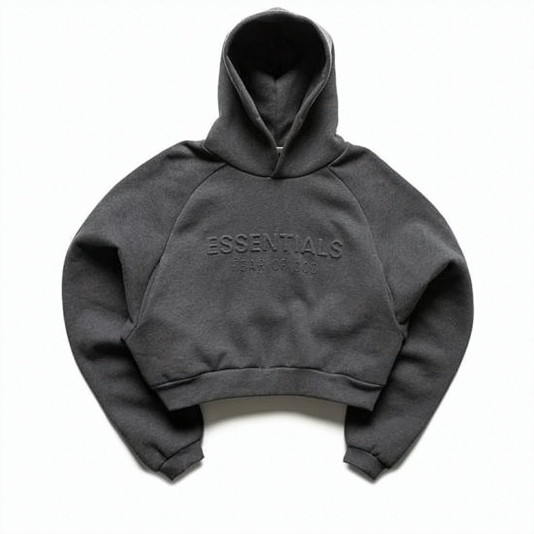 Relaxed Fit Cropped Hoodie