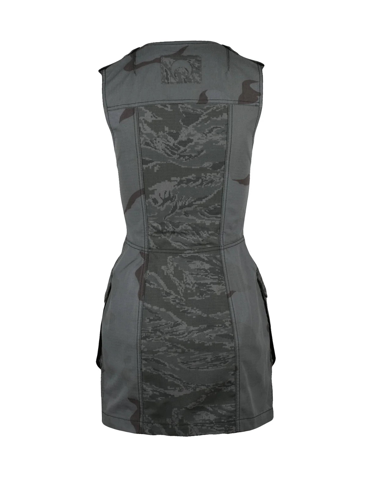 Grey Polyester Cotton Viscose Women's Sheath Dress