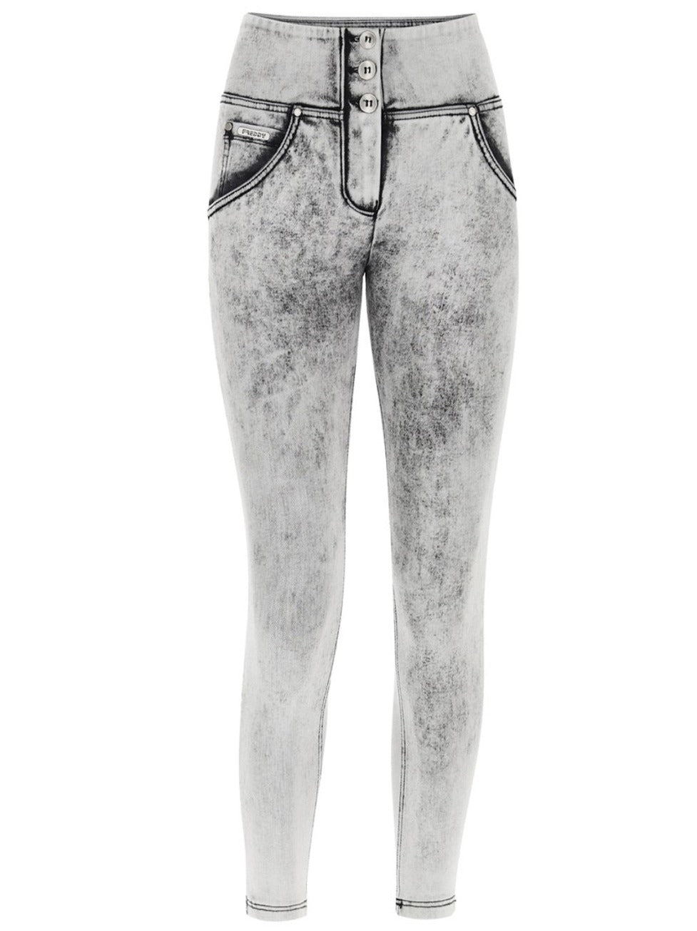 Slim-Fit Grey Push-Up Pants