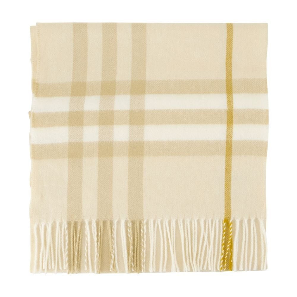 Finely Woven Beige Scarf With Smooth Texture