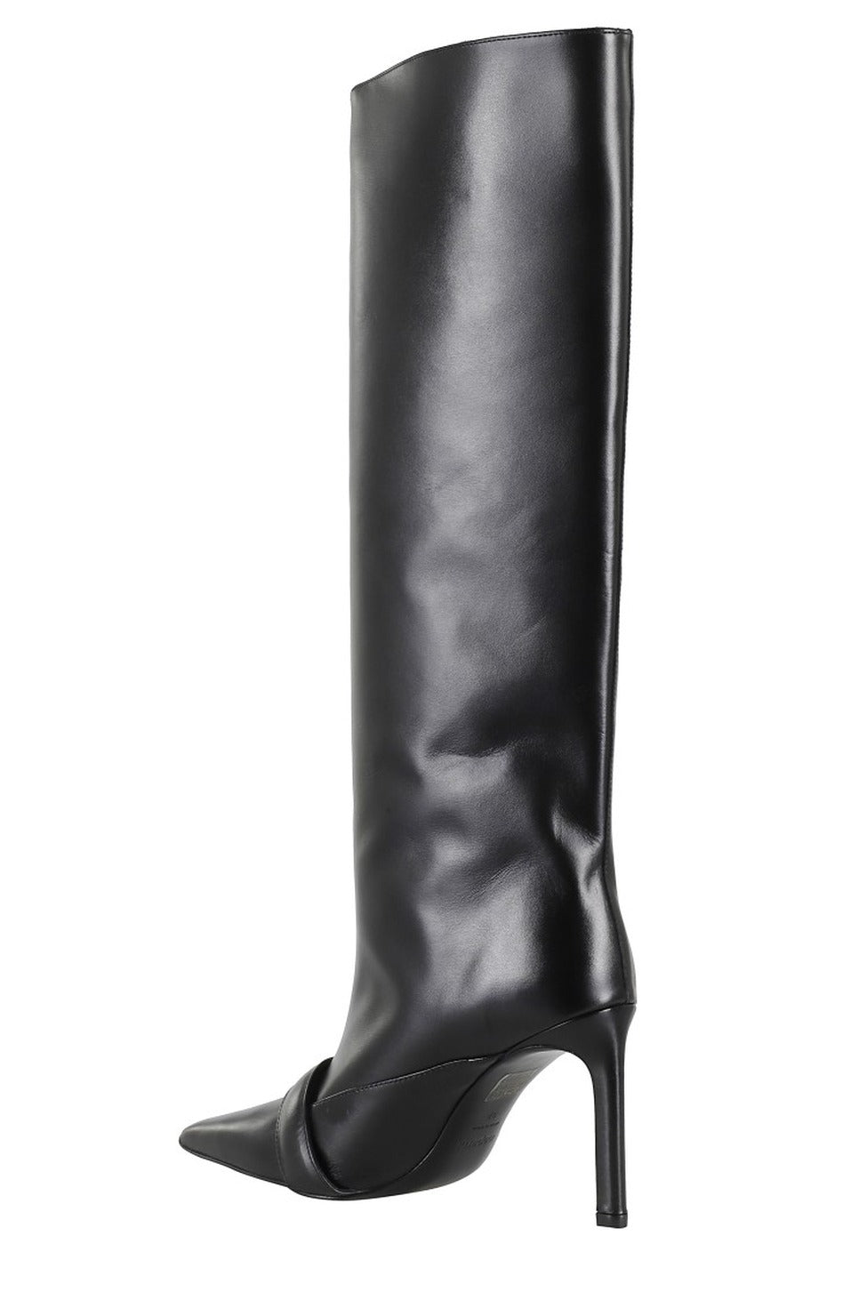 Mid-Calf Leather Belt Boot