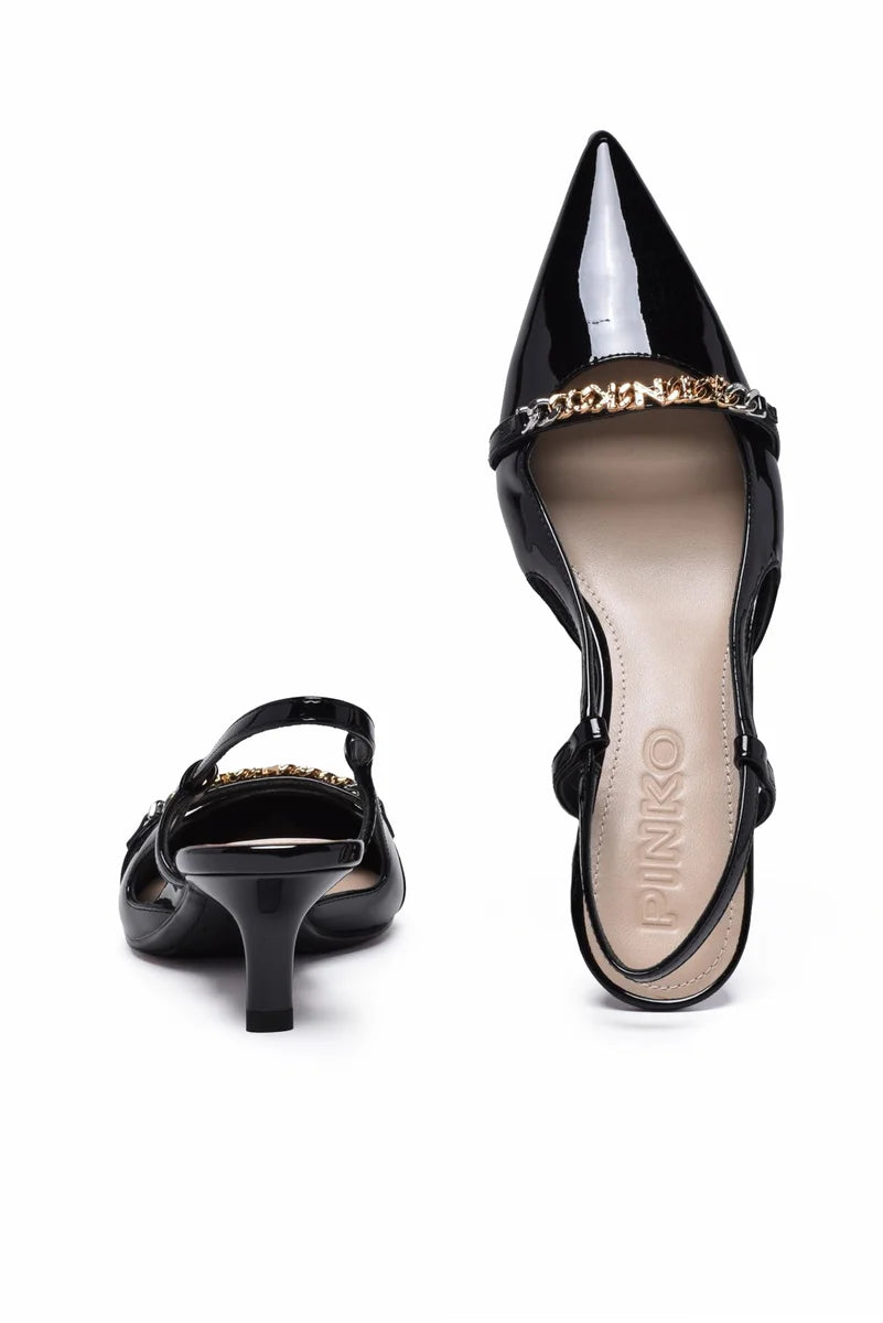 Patent Leather Décolleté - Black