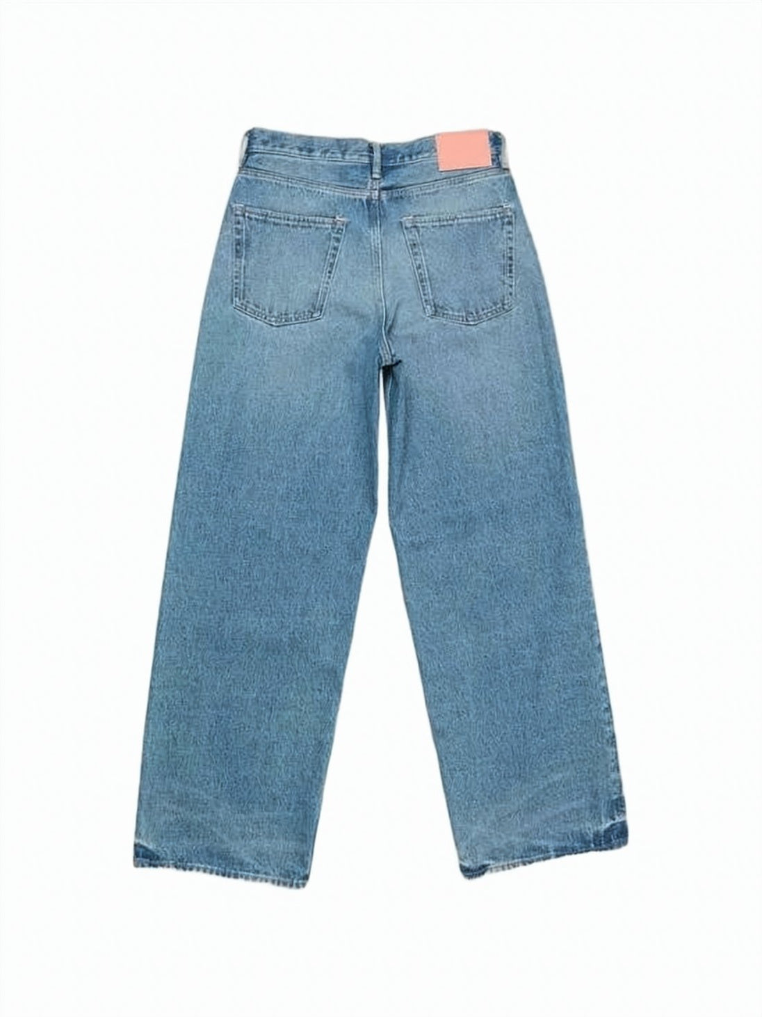 Wide-Leg Denim Pants with Vintage-Inspired Details