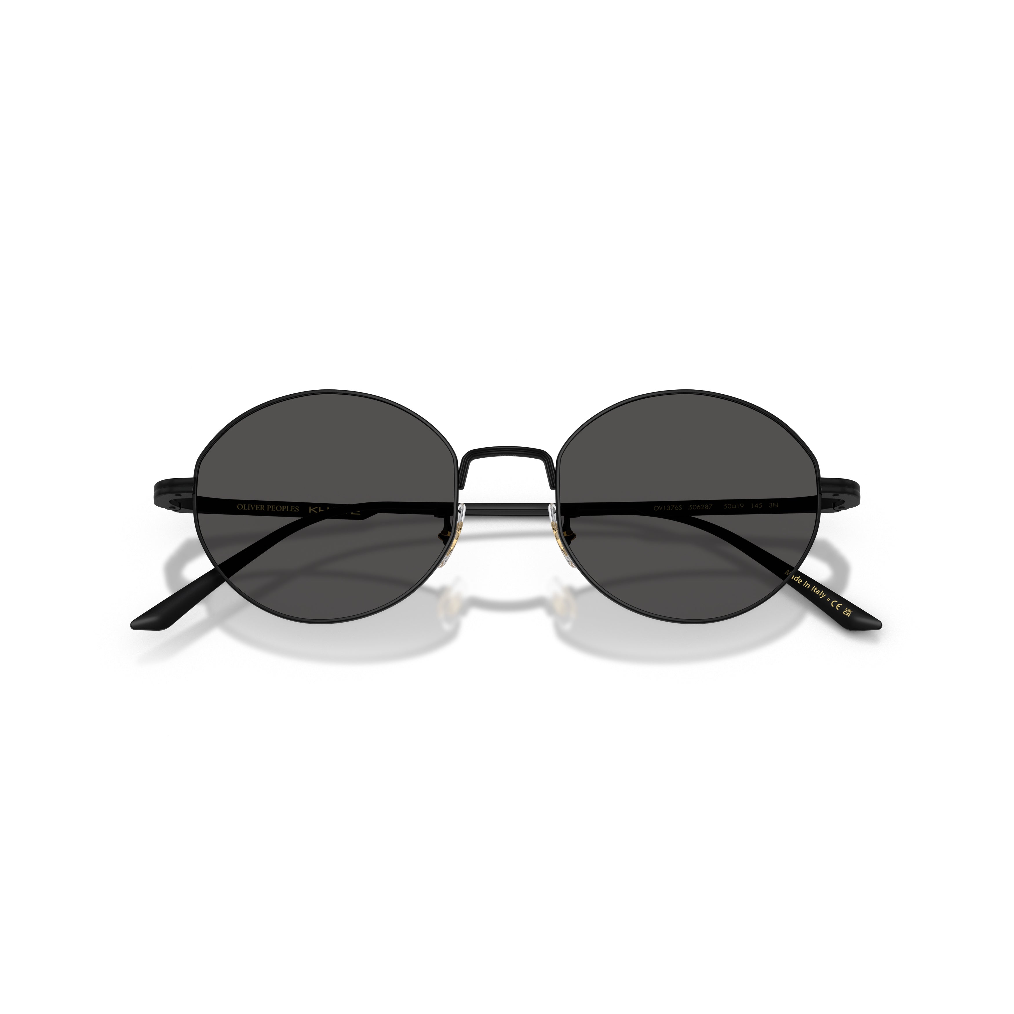 0ov1376s Round Lens Sunglasses with Minimalist Metal Frame