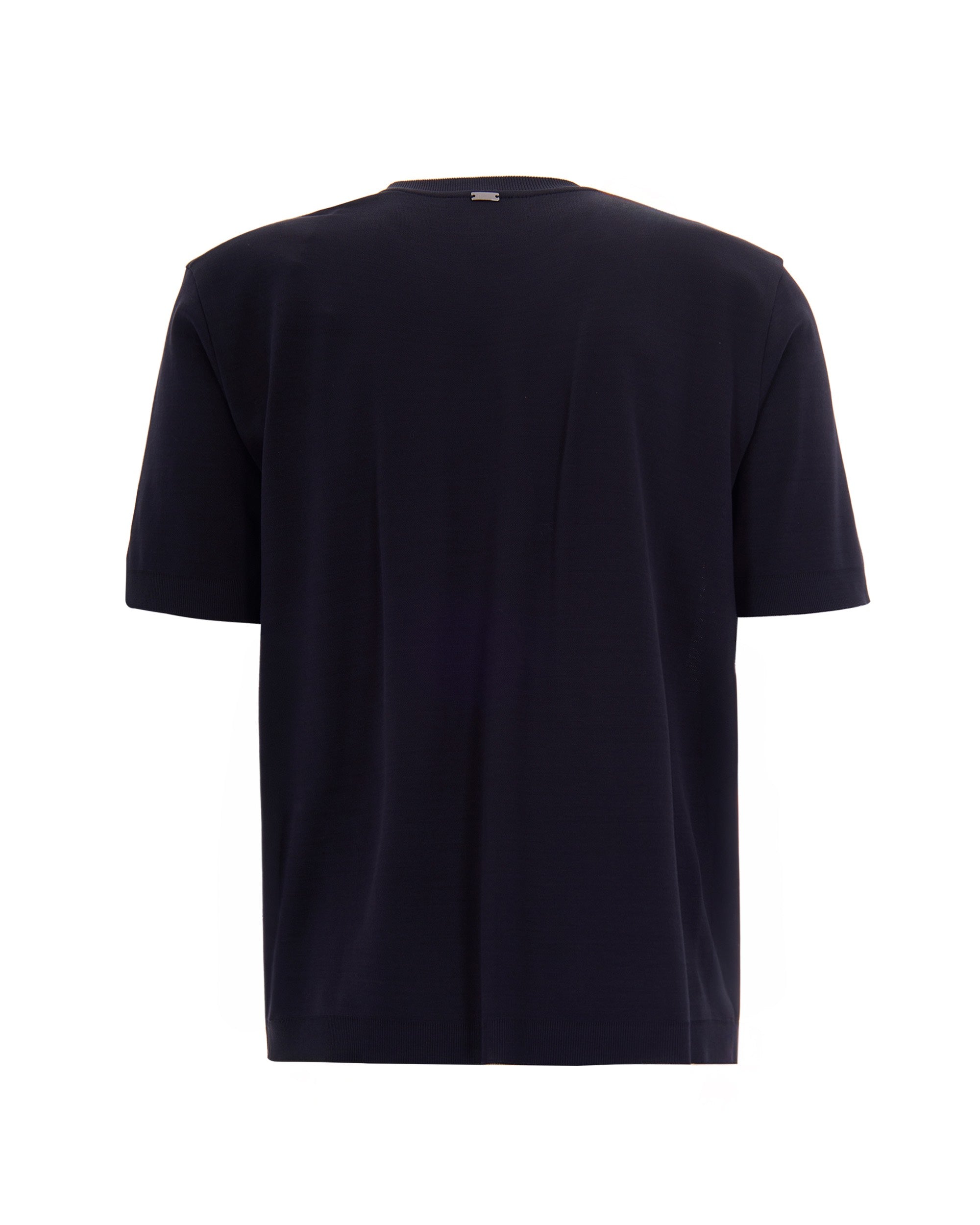 Knit Effect Blue T-Shirt