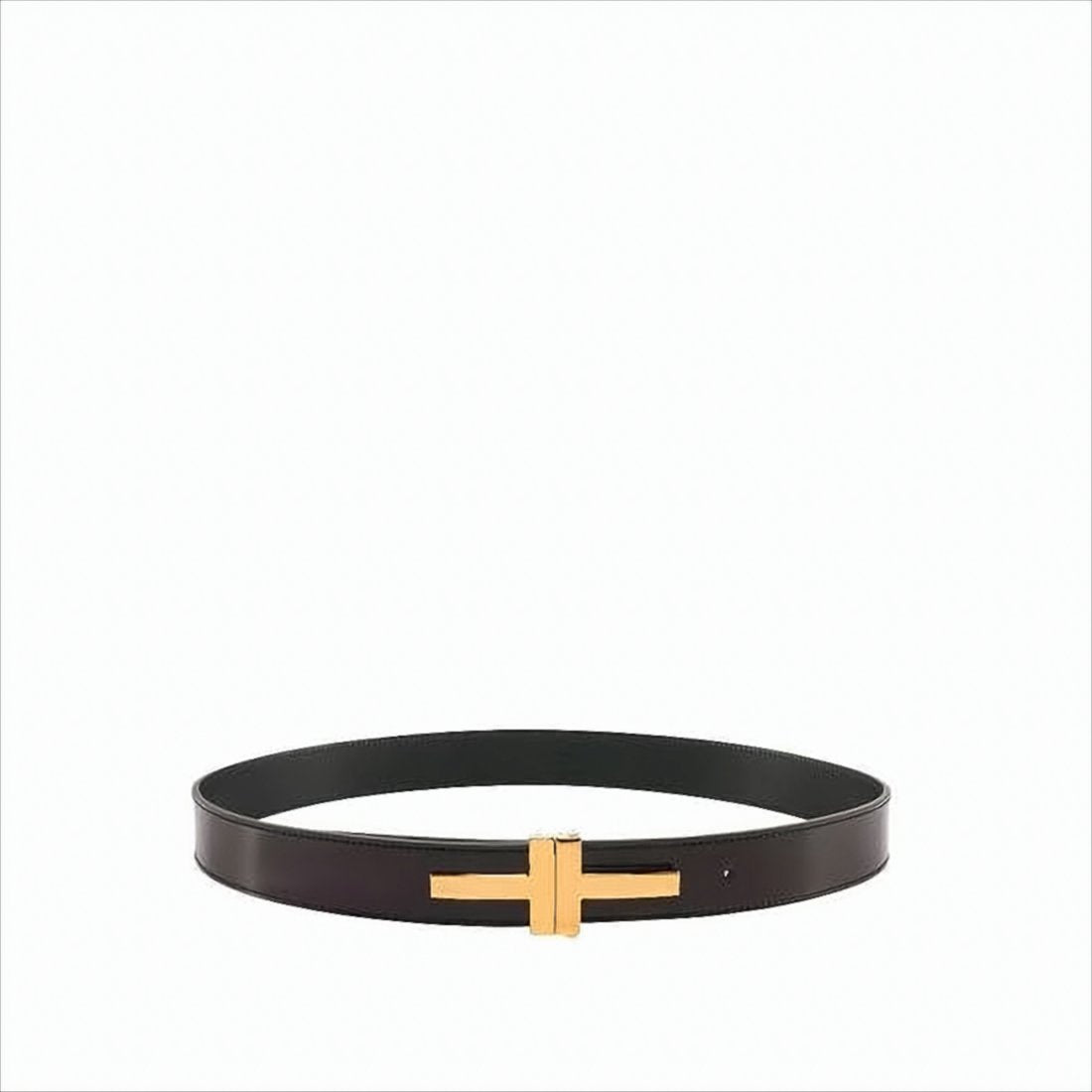 Smooth Black Calf Leather Belt