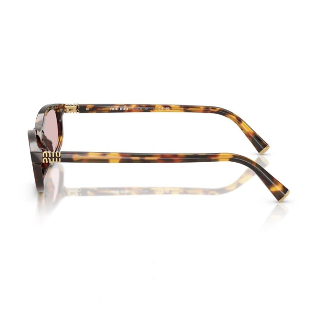 0Mu A06S Geometric Honey Havana Sunglasses