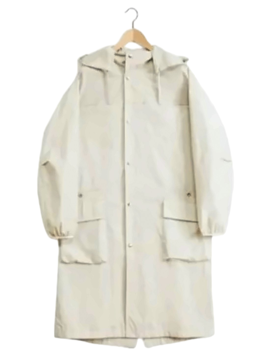 Long Hooded Coat with Minimalist Design