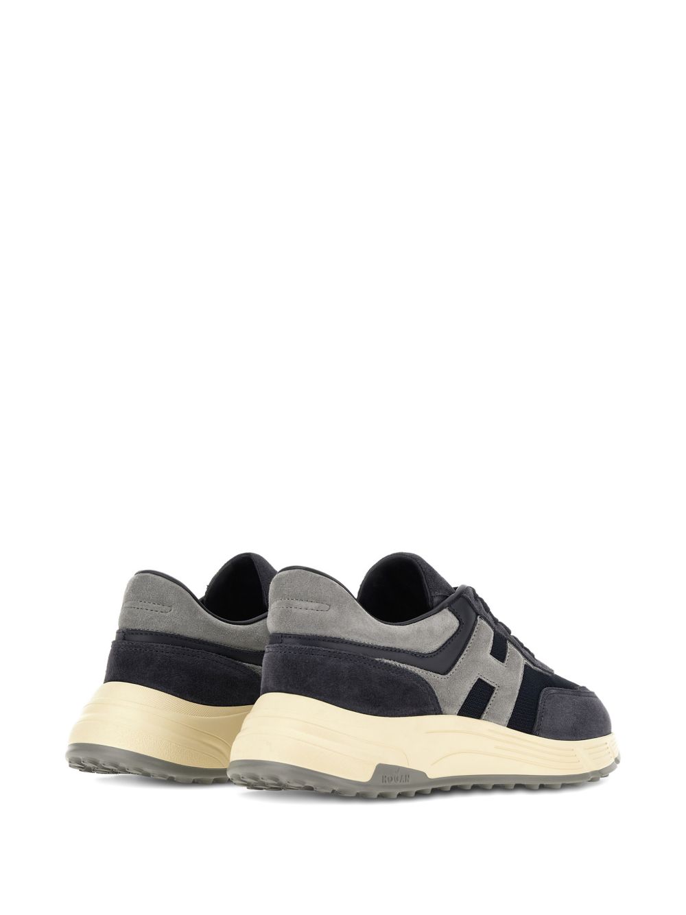 Layered Grey Sneakers With Silk