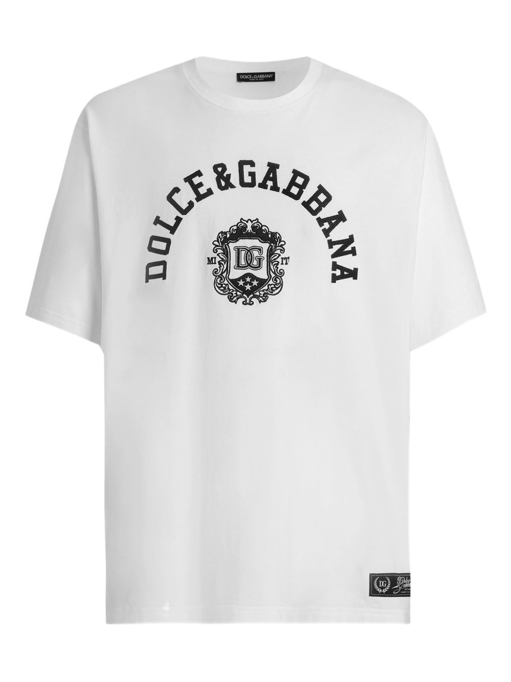 Relaxed-Fit White T-Shirt With Bold Logo Design