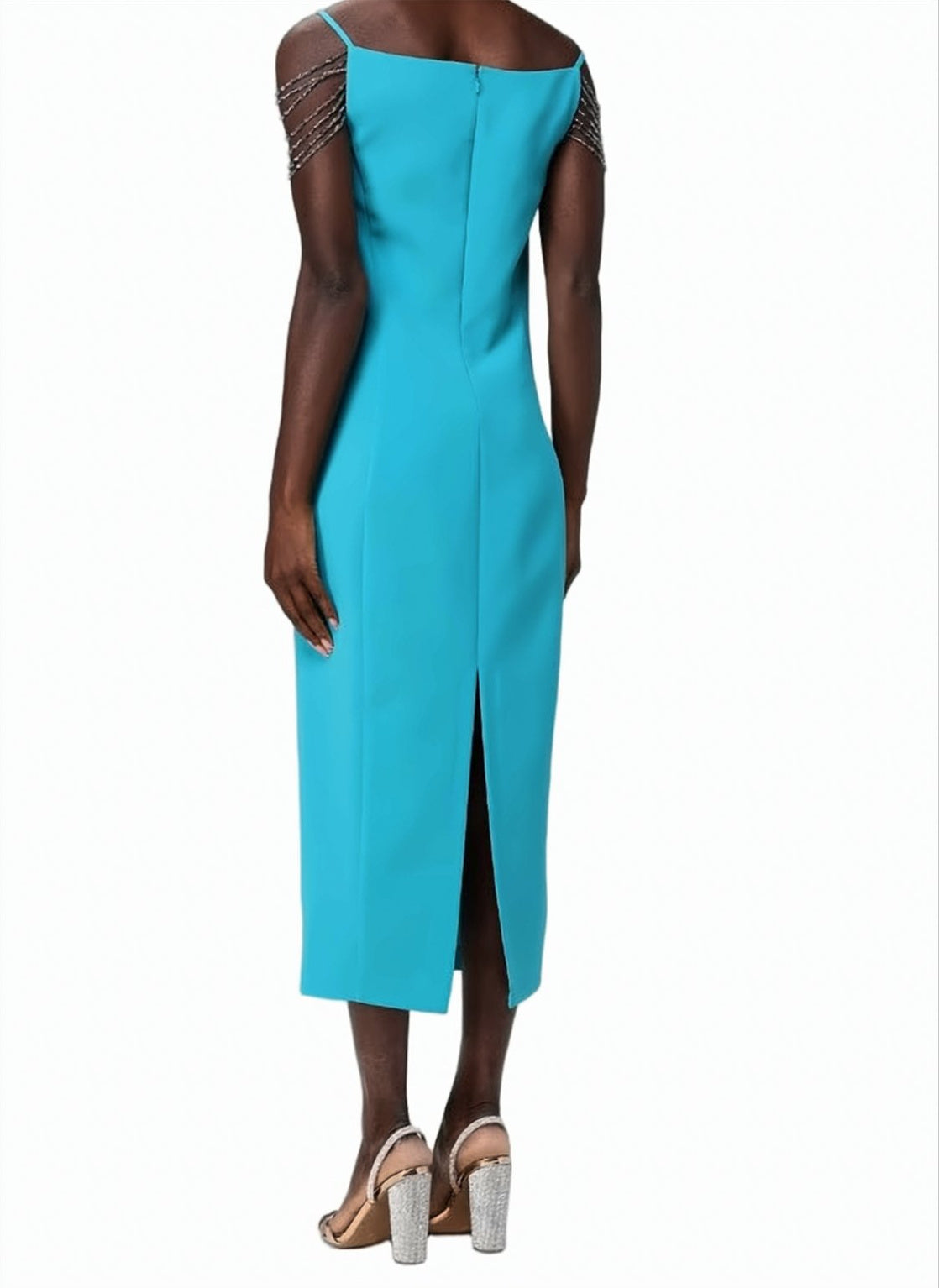 Bergamotto Jewel Detail Midi Dress