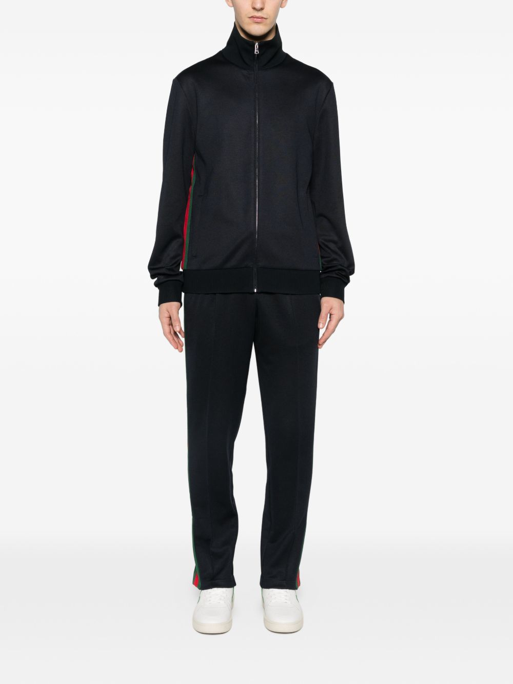 Relaxed Fit Trousers With Contrast Side Stripes