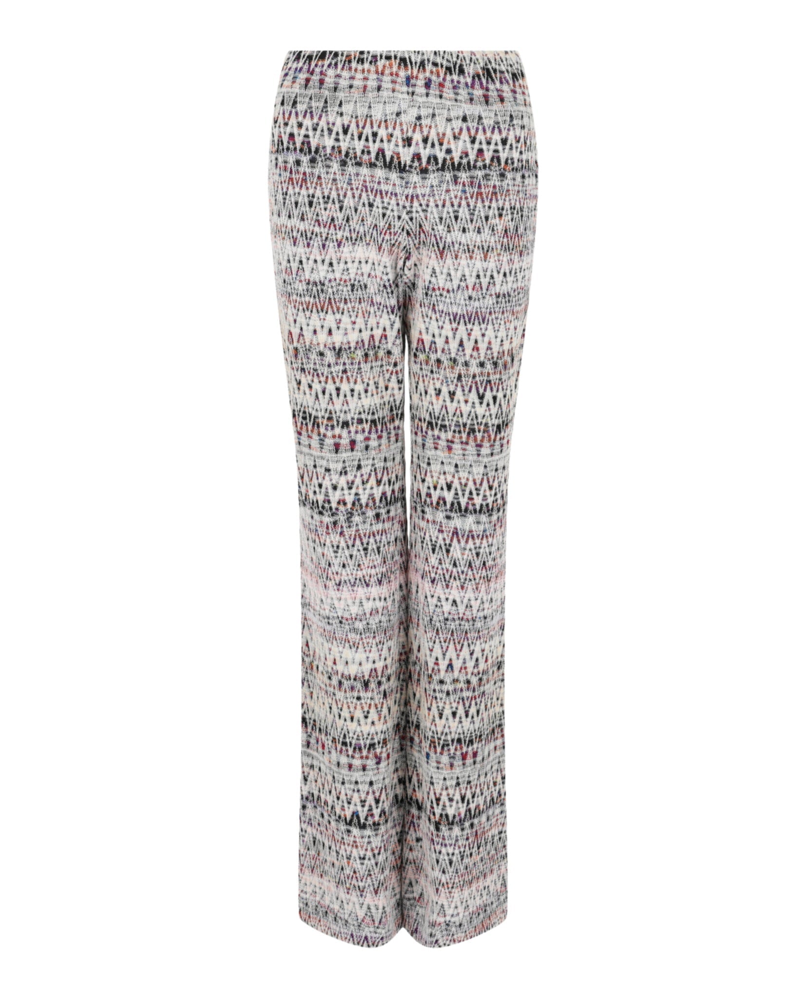 Zig Zag Patterned Flared-Leg Pants