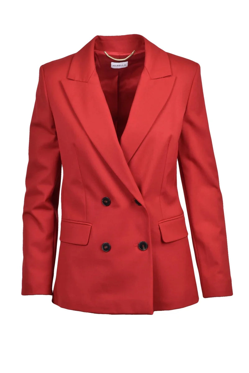 Double-Breasted Jacket - Red