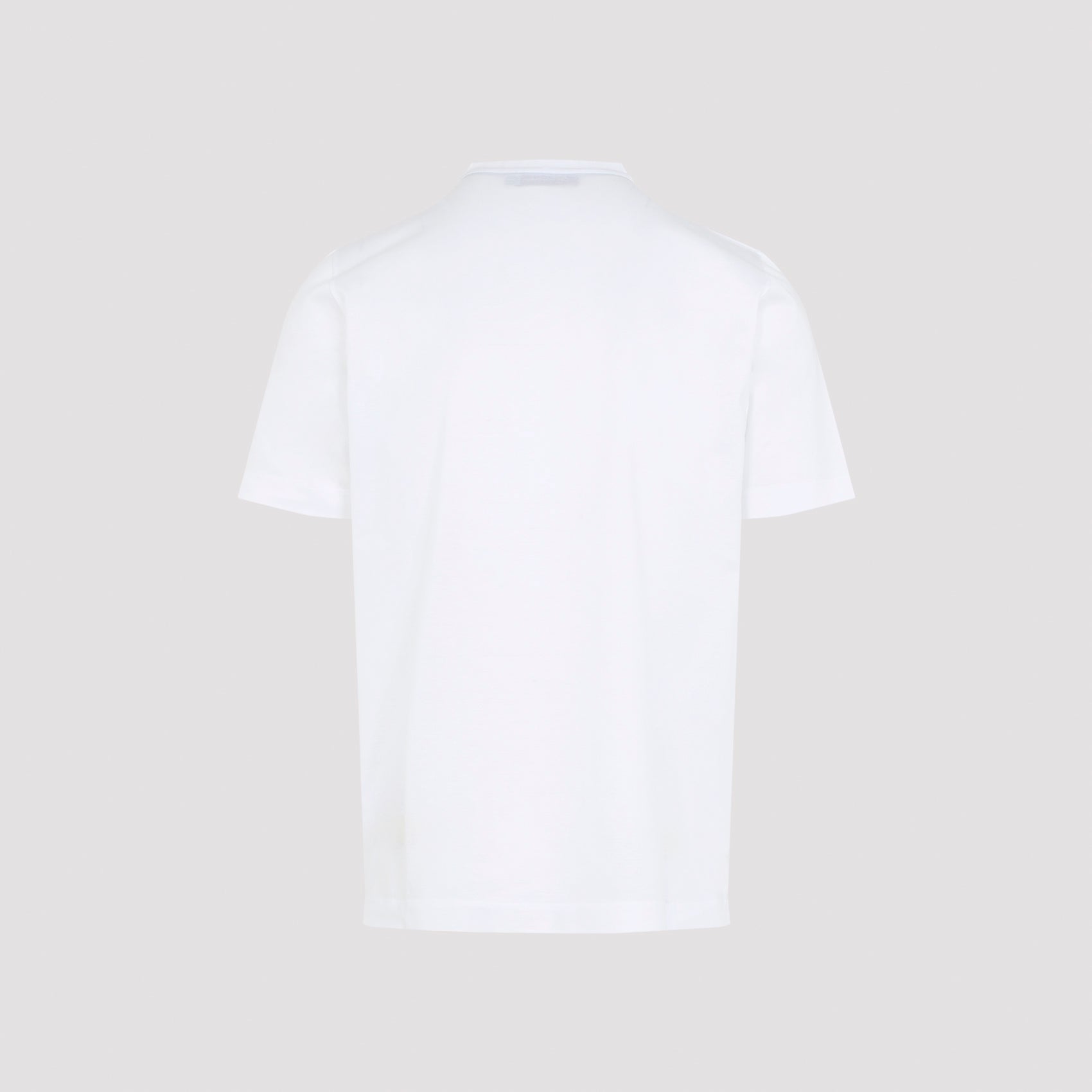 White Cotton Crew Neck T-Shirt