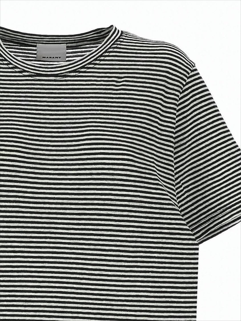 Short-Sleeved Striped T-Shirt with Classic Crew Neckline